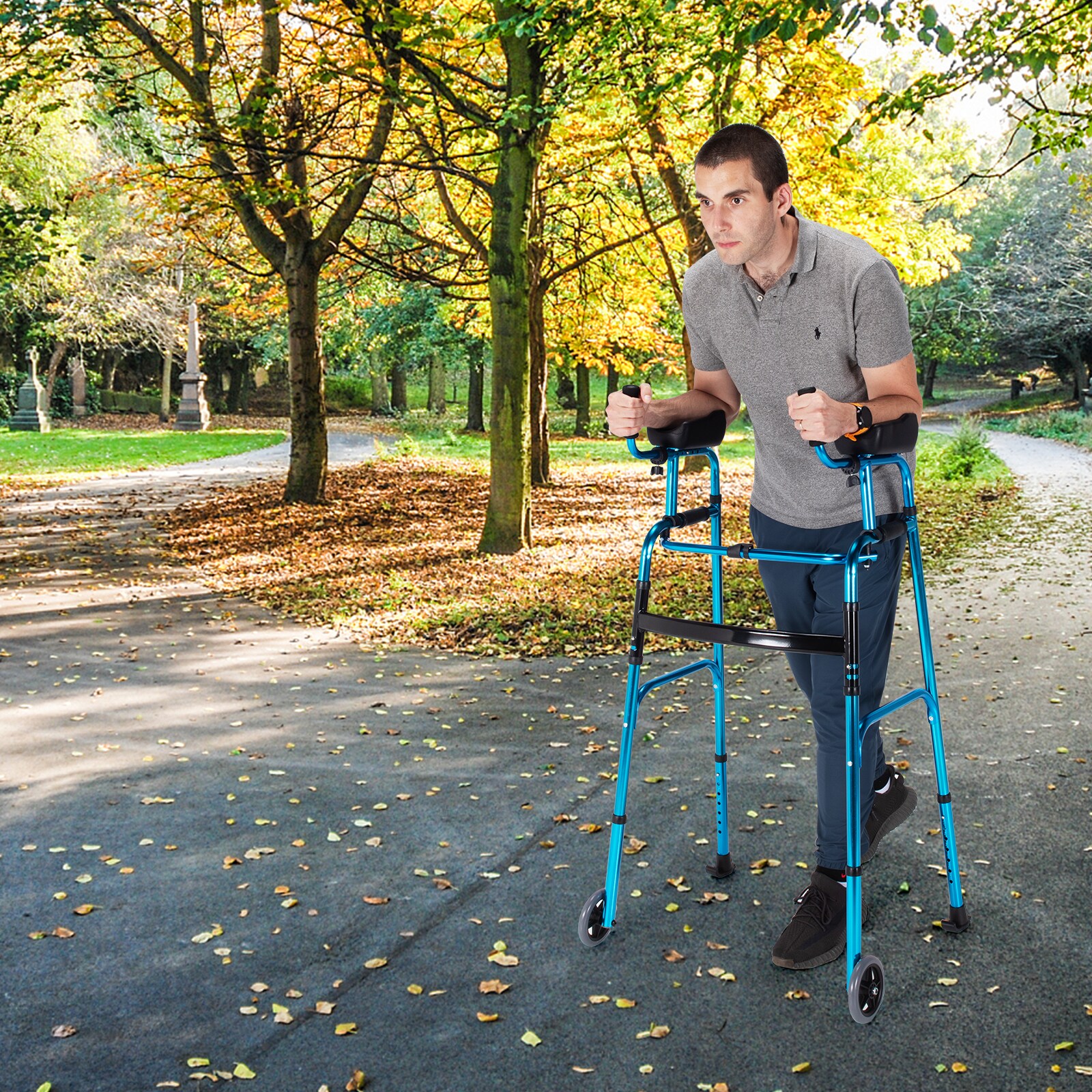 Slickblue D-CO-YN50001DT Walkers-Wheelchairs-Rollators - Thumbnail View #2