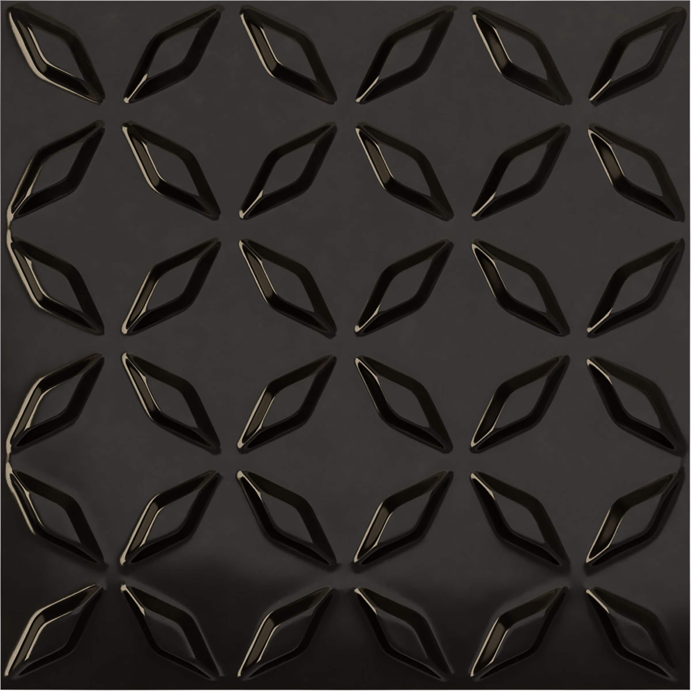 Ekena Millwork WP20X20DLECA 19-5/8-in x 19-5/8-in Embossed Paintable/Stainable Black PVC Abstract Wall Panel ( 2.67-sq ft )