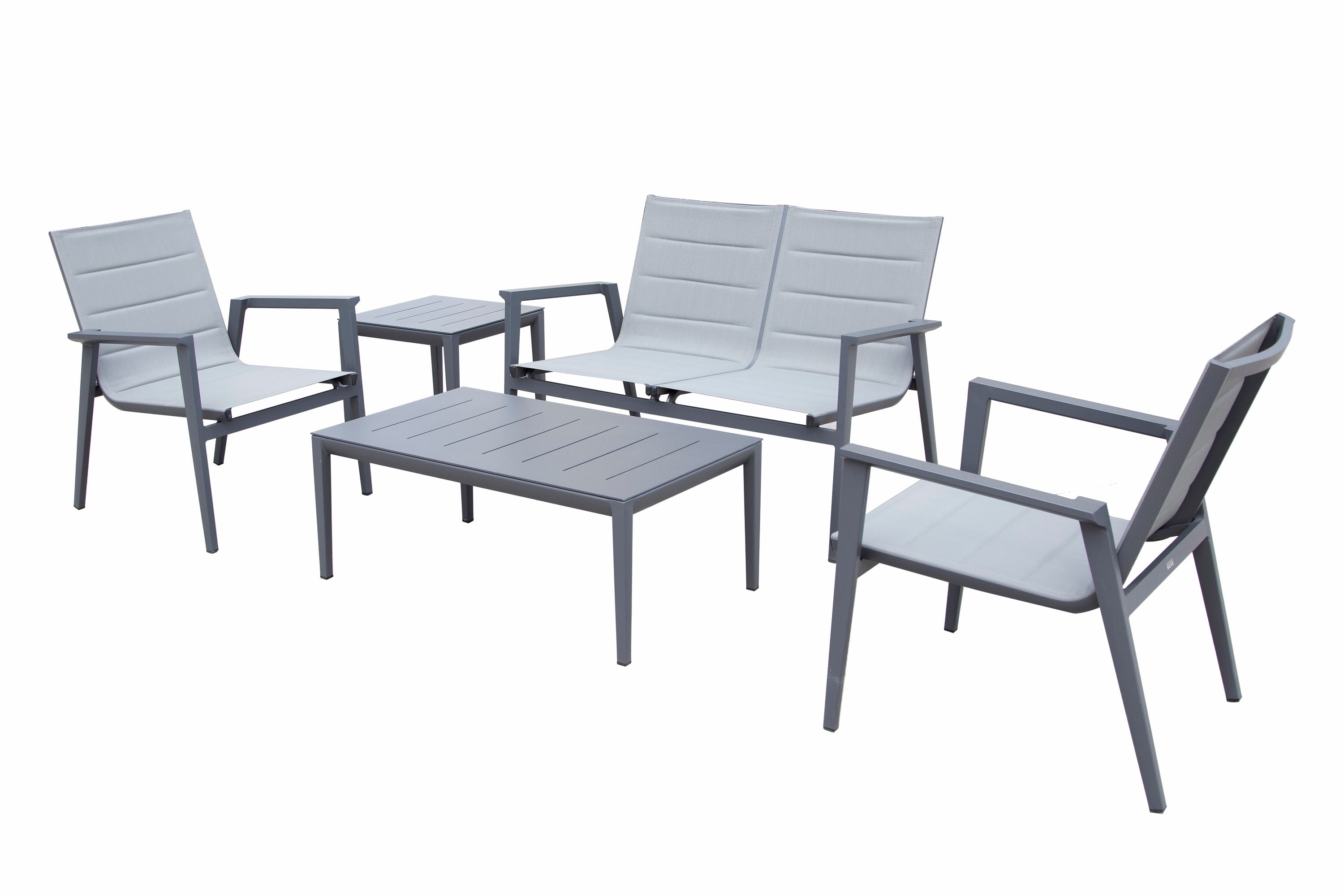 Modern Muse MM-5624-SDCS MM-5624-sdcs 5-Piece Patio Conversation Set with Gray