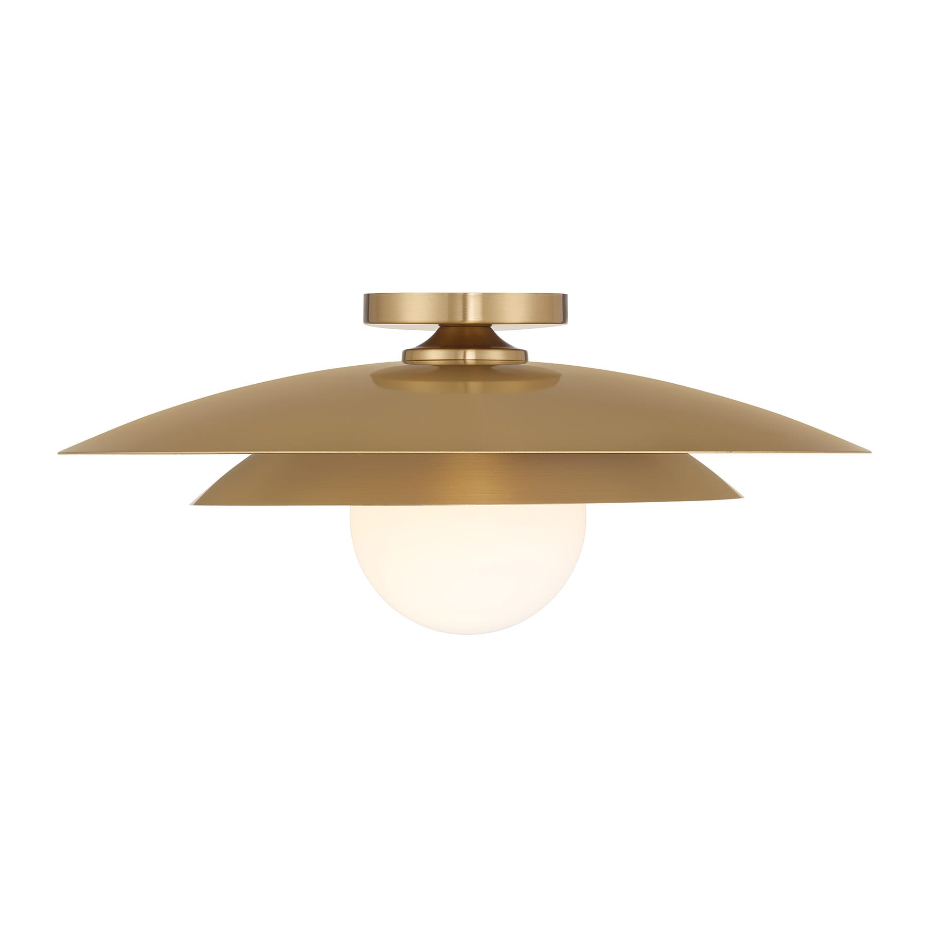 Savoy House 6-5564-1-322 Sherrer 1 -Light 20-in Antique Brass Semi Flush Mount Light