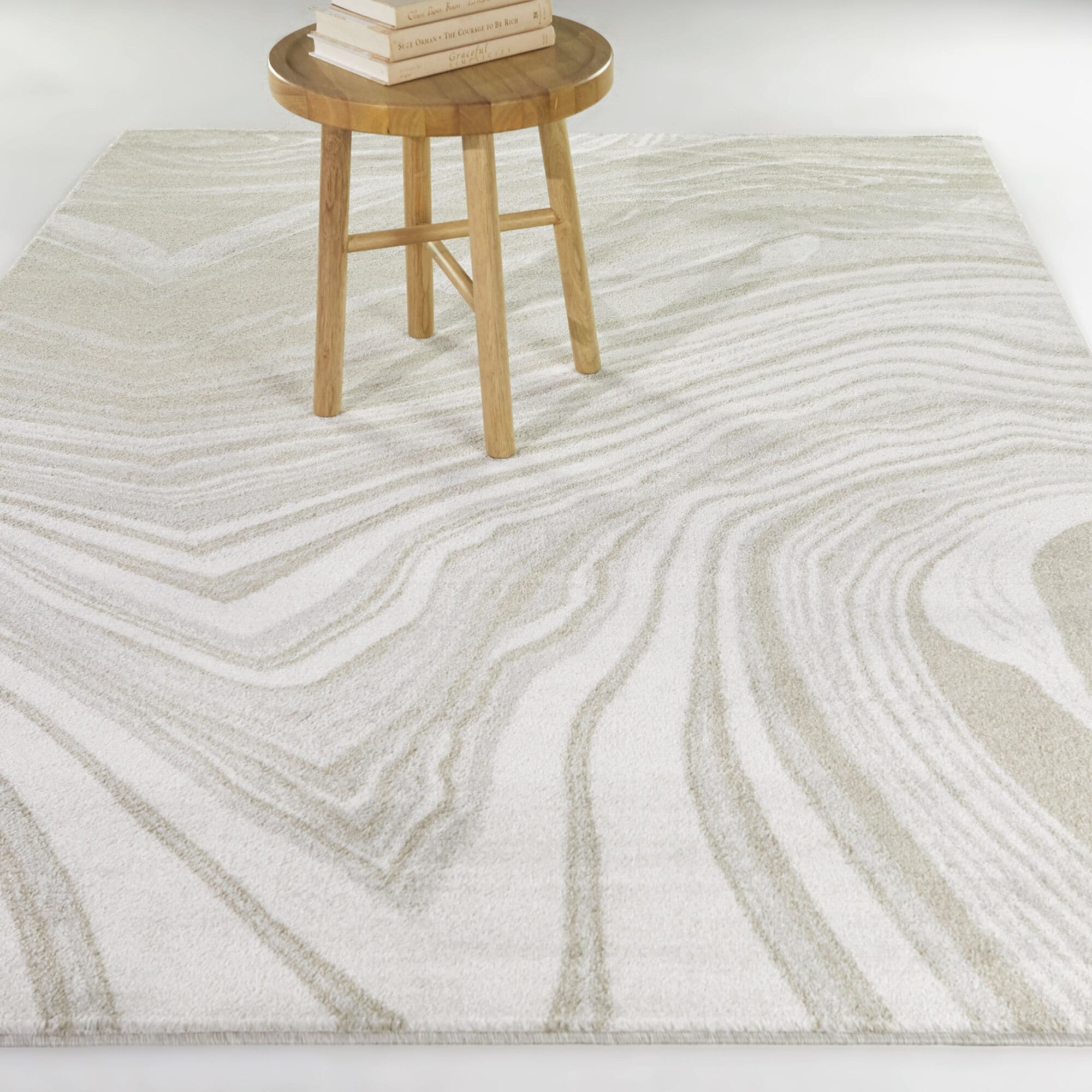 Balta 3115575 5 x 6 (ft) Polypropylene Taupe Rectangular Indoor Abstract Mid-Century Modern Area rug