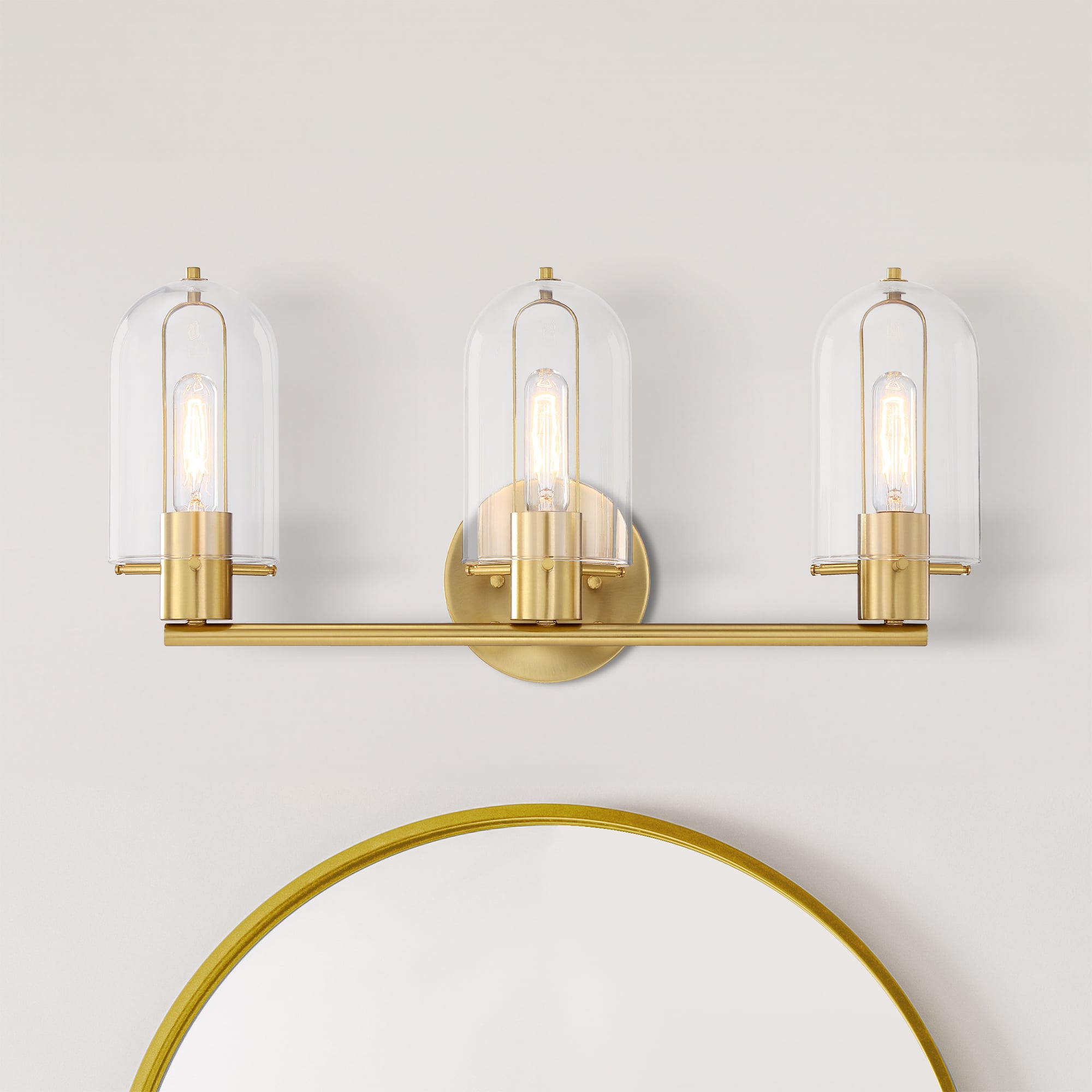 Designers Fountain D332M-3B-BG Skylar 24.5-in 3 -Light Brushed Gold Modern/contemporary Vanity light