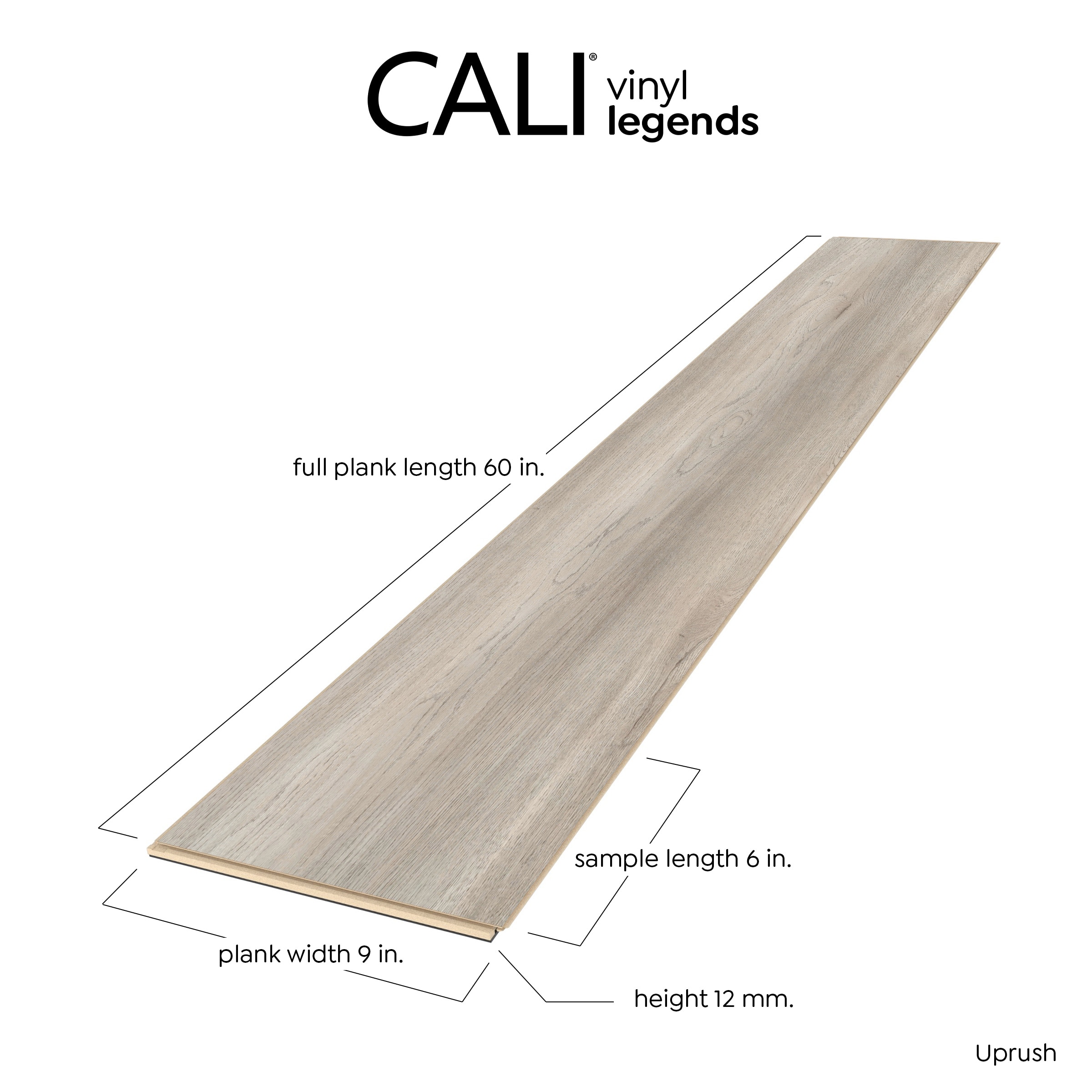 CALI Legends Uprush Gray 20-mil x 9-in W x 60-in L Waterproof