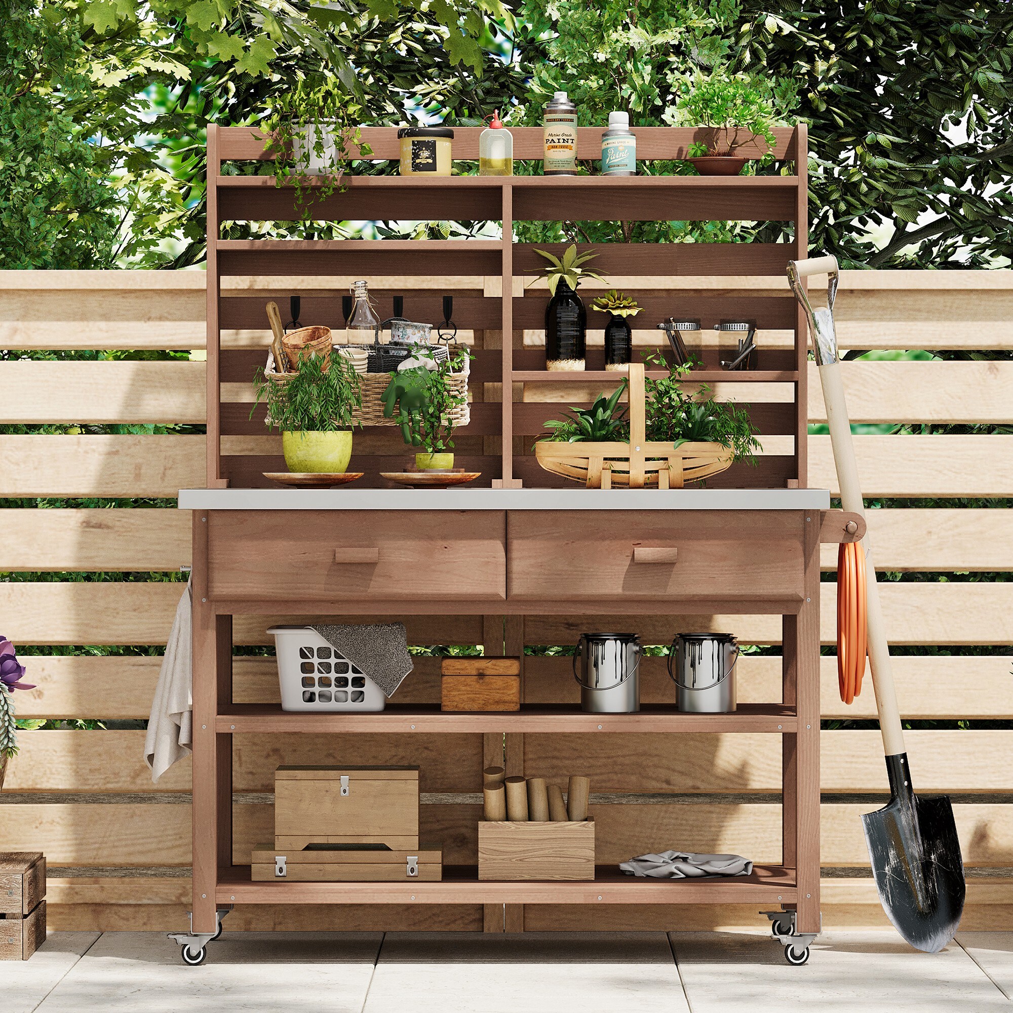 AHIOU HOME ZAAHG-P228274ZPB Potting-Benches - View #2