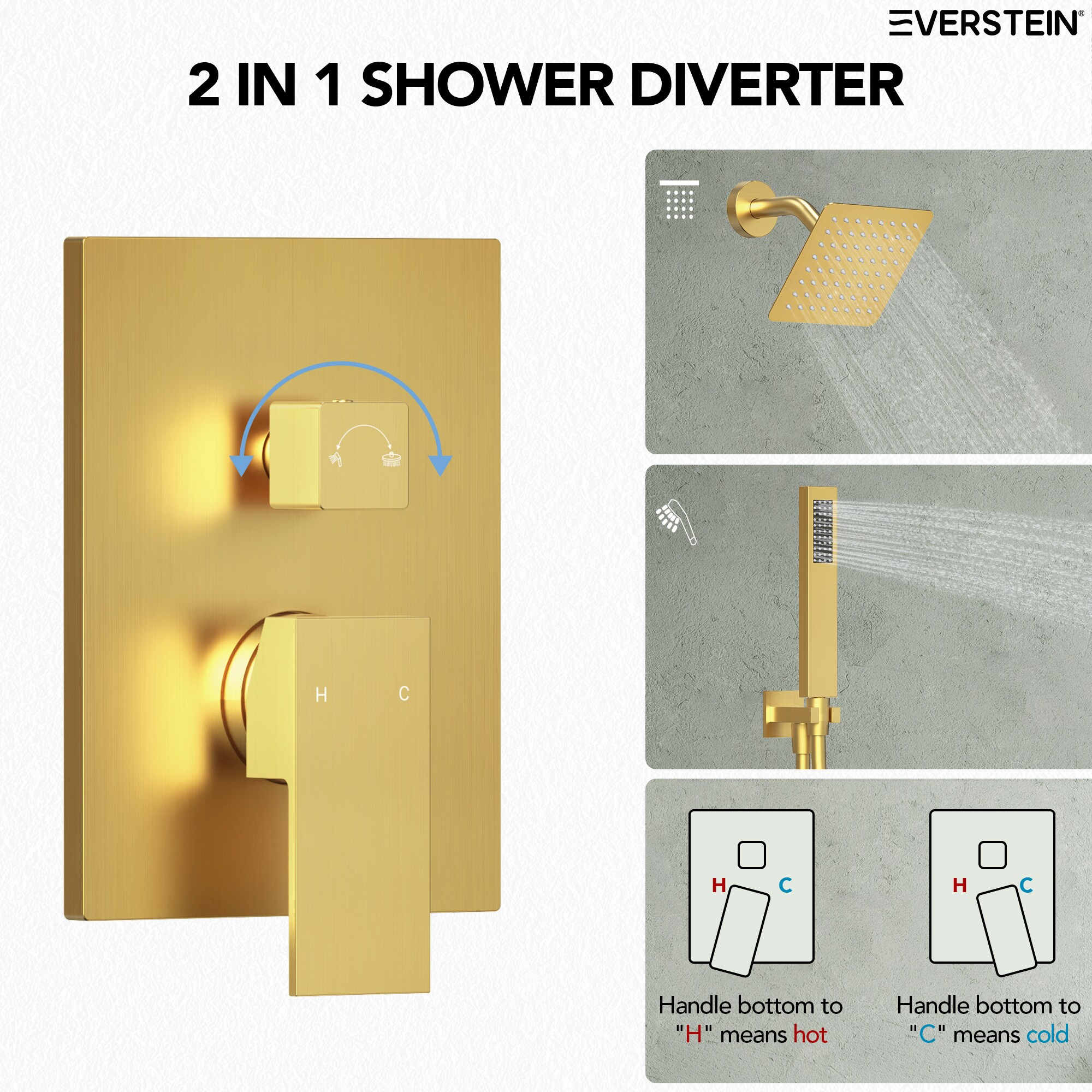 EVERSTEIN Q-895-OTOP Showerhead-Bar-Panels - View #5