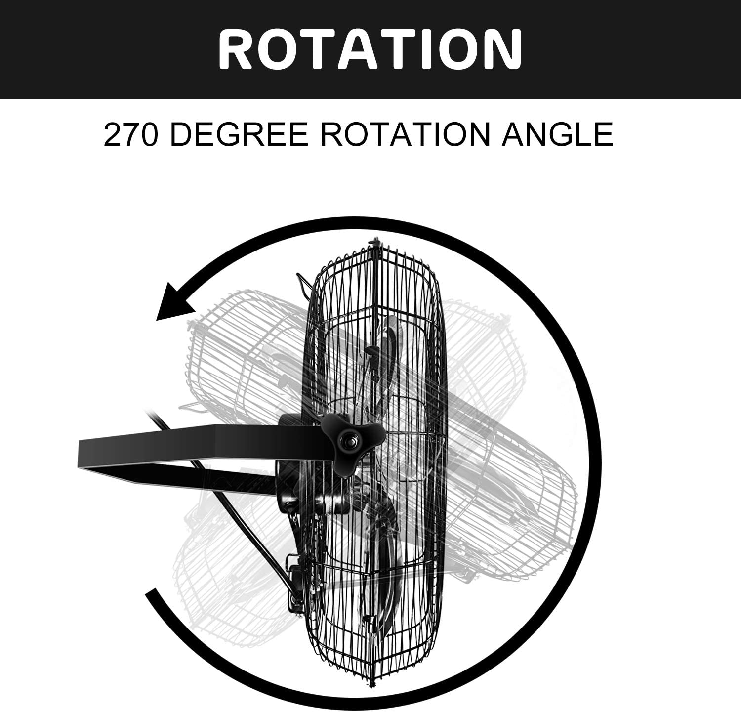 Siavonce XHUNT20 Wall-Mounted-Fans - View #5