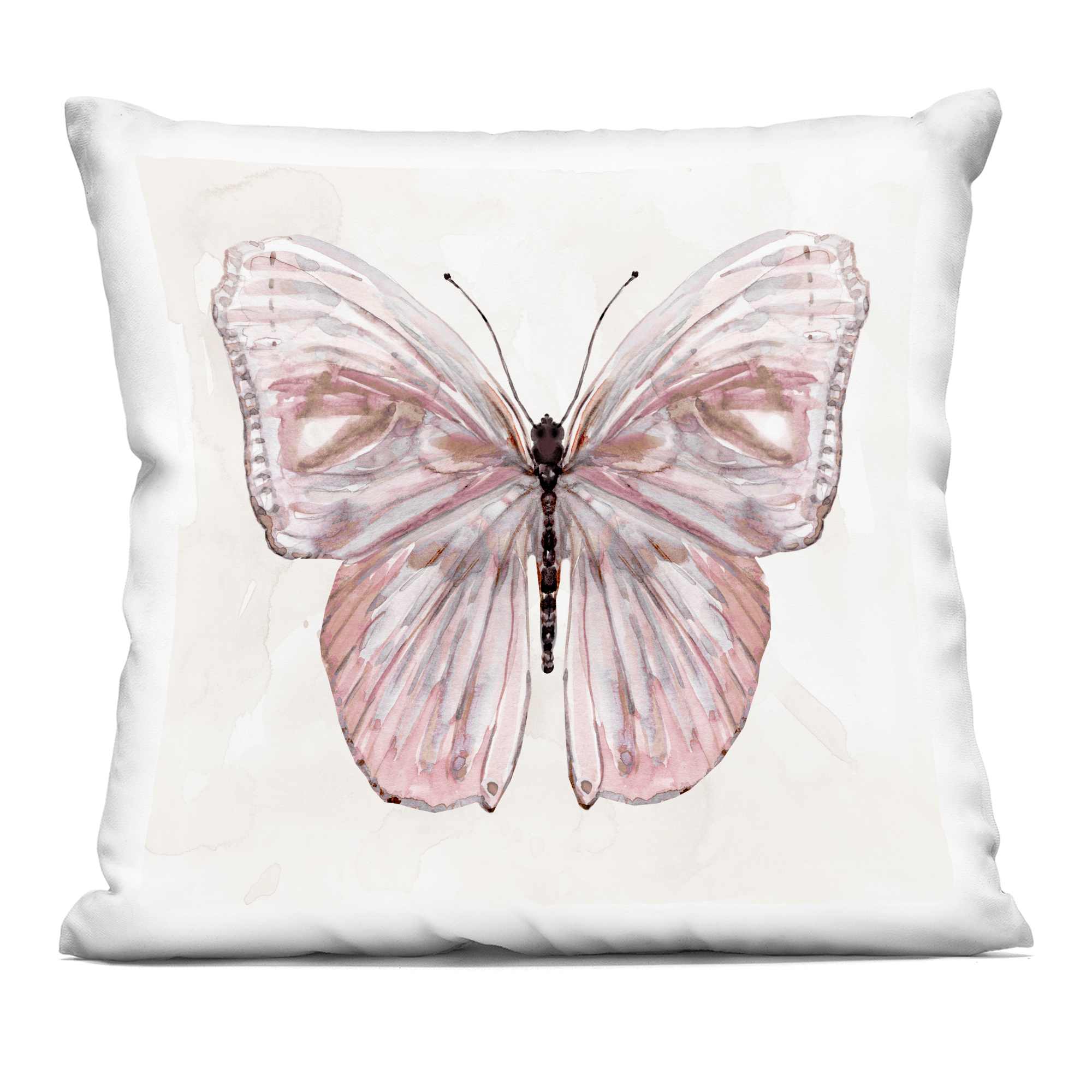 Stupell Industries PLR-006-SQW-18X18 Peach Blushing Wings Decorative Printed Throw Pillow design by Carol Robinson 18 x 7 x 18