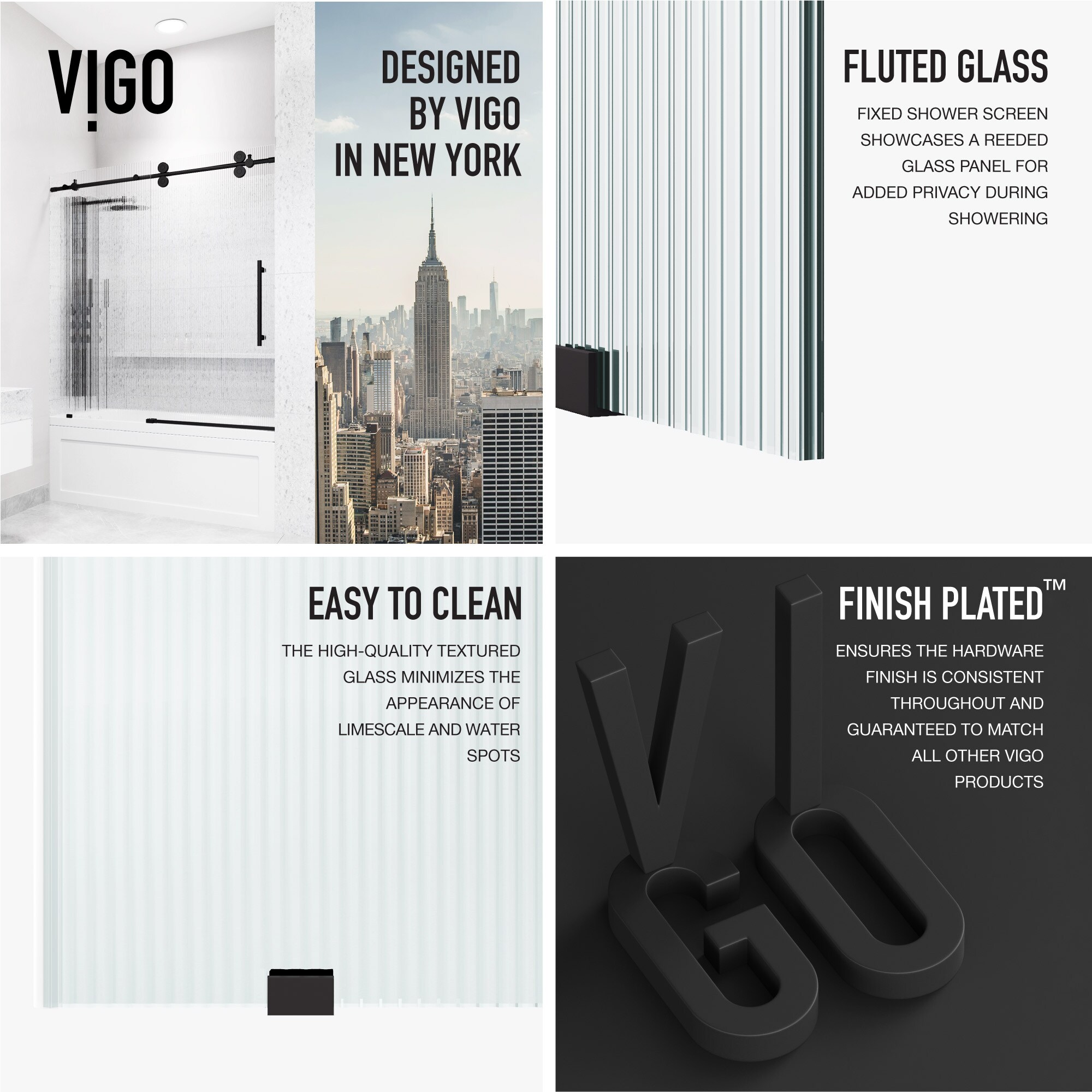 VIGO VG6041MBFL6066L Bathtub-Doors - View #4