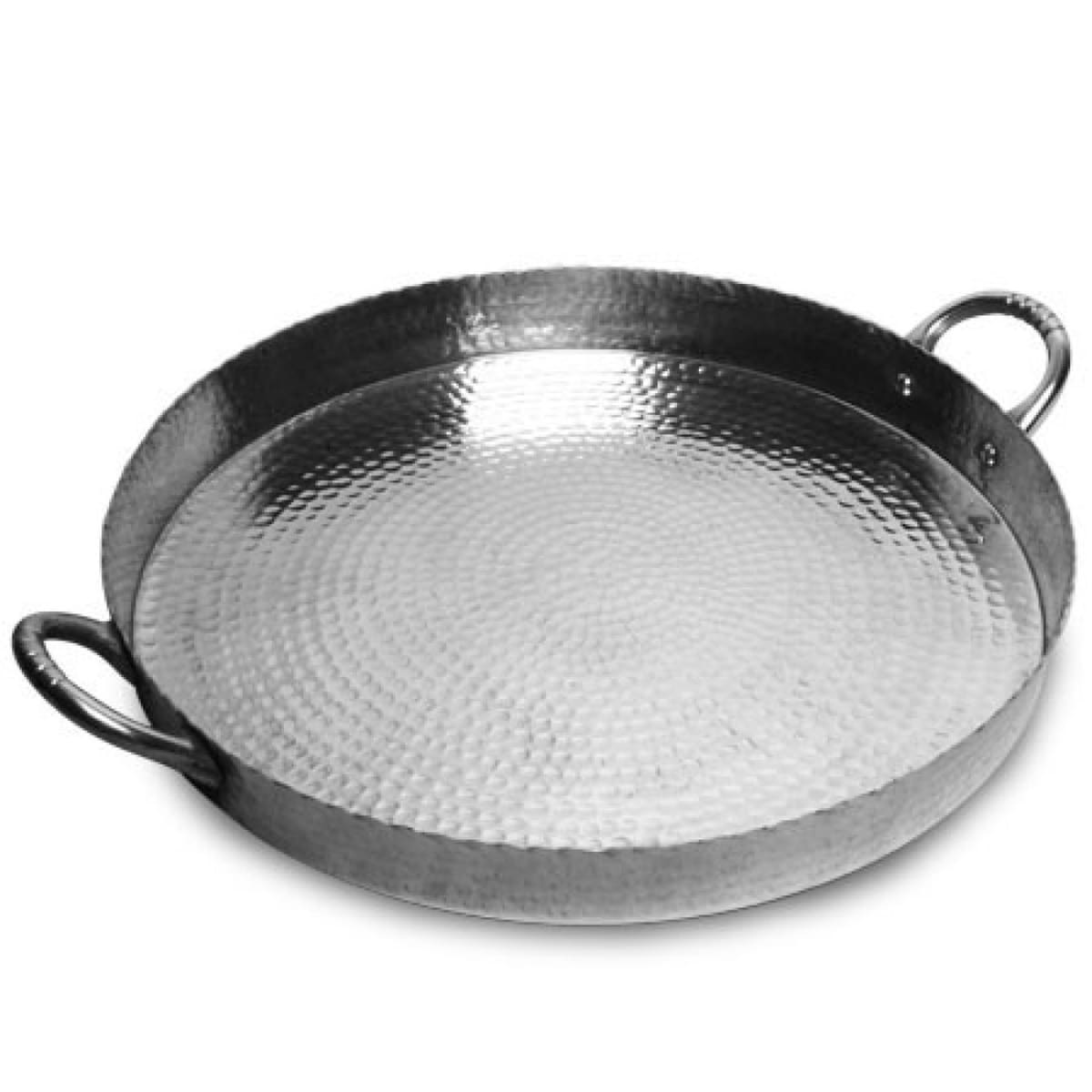 HomeRoots 4000388577 3.5-in x 22-in Silver Round Serving Tray