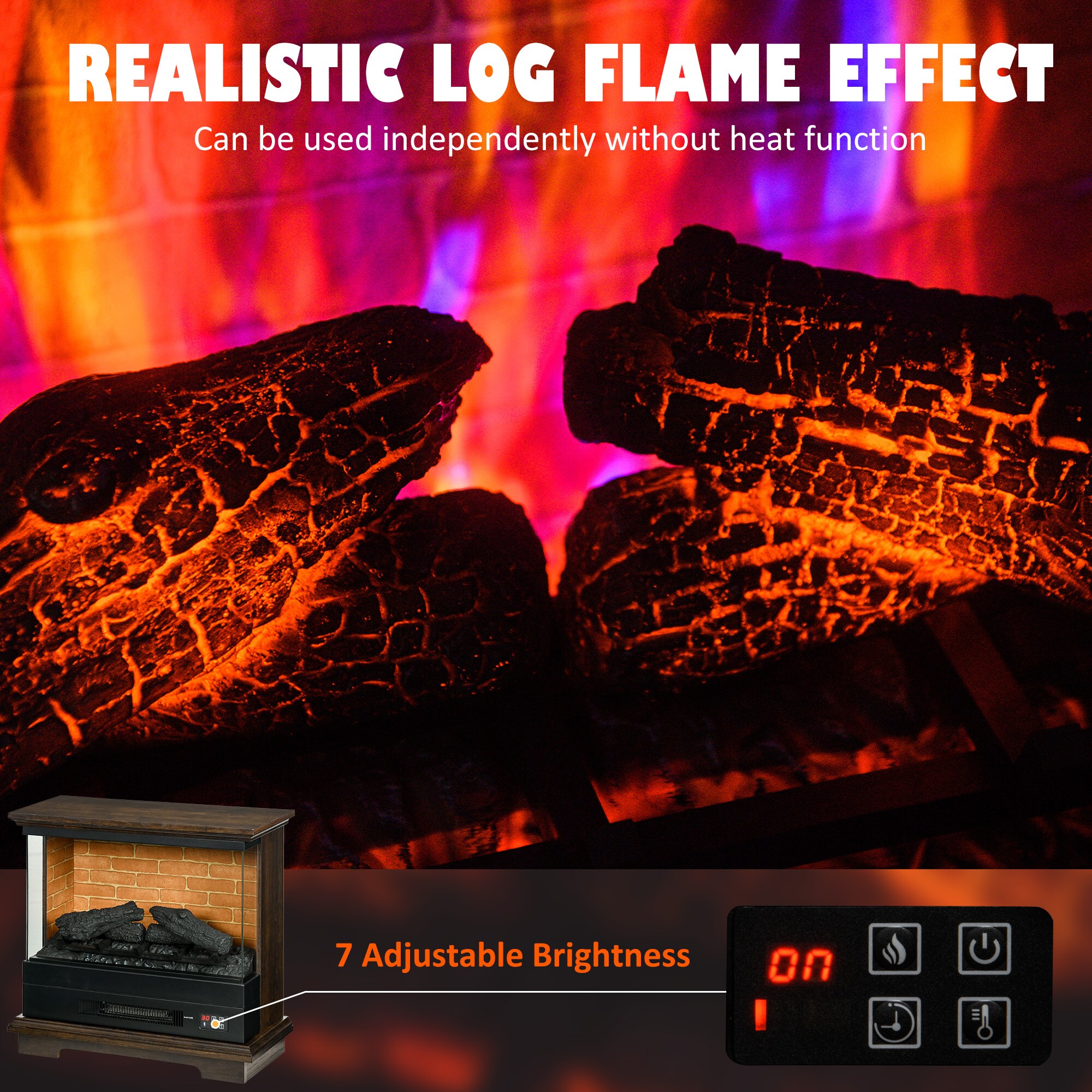 HomCom 820-381V80DR Electric-Fireplaces - View #9