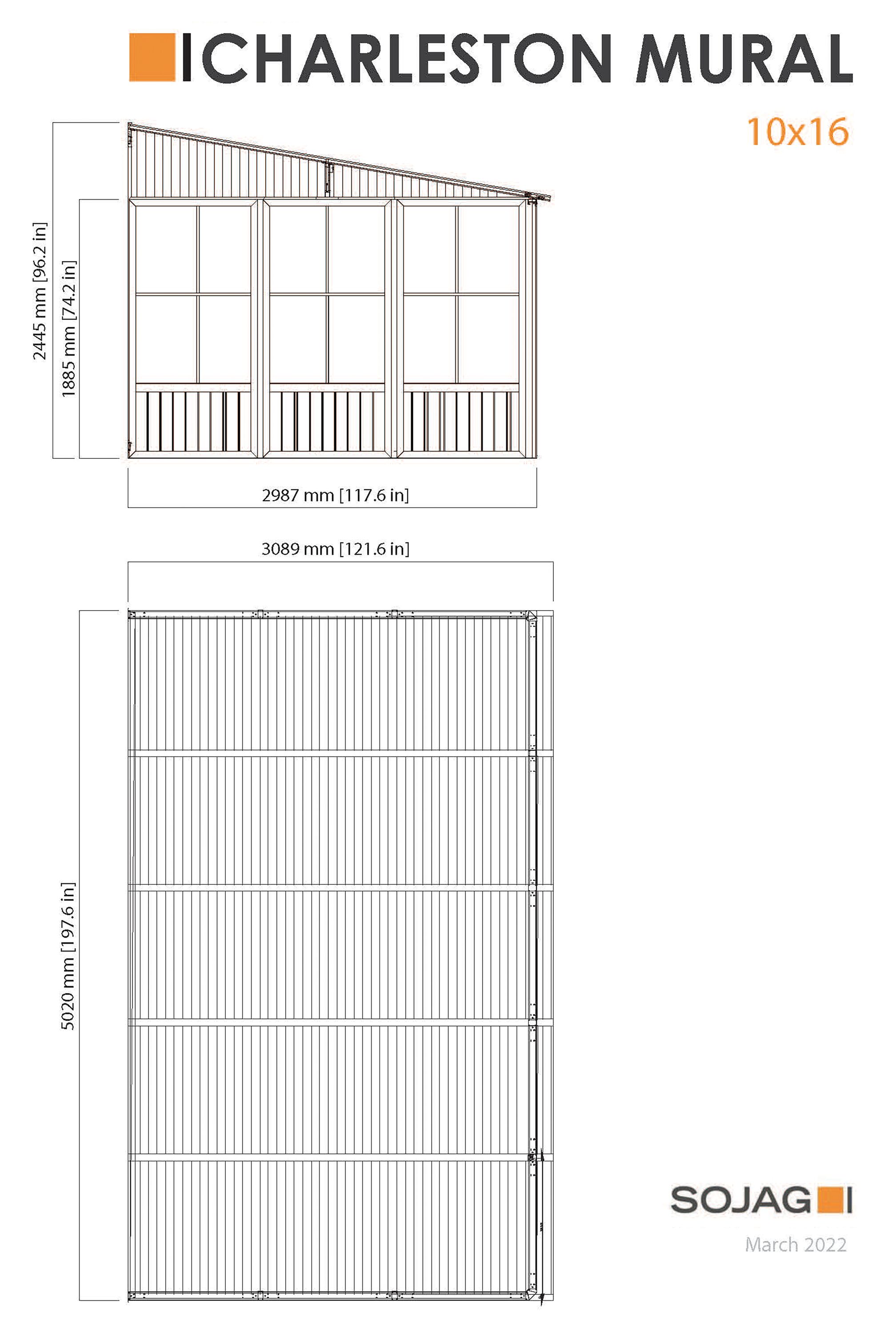 Charleston 10' x 16' Gray Aluminum and Steel Patio Gazebo