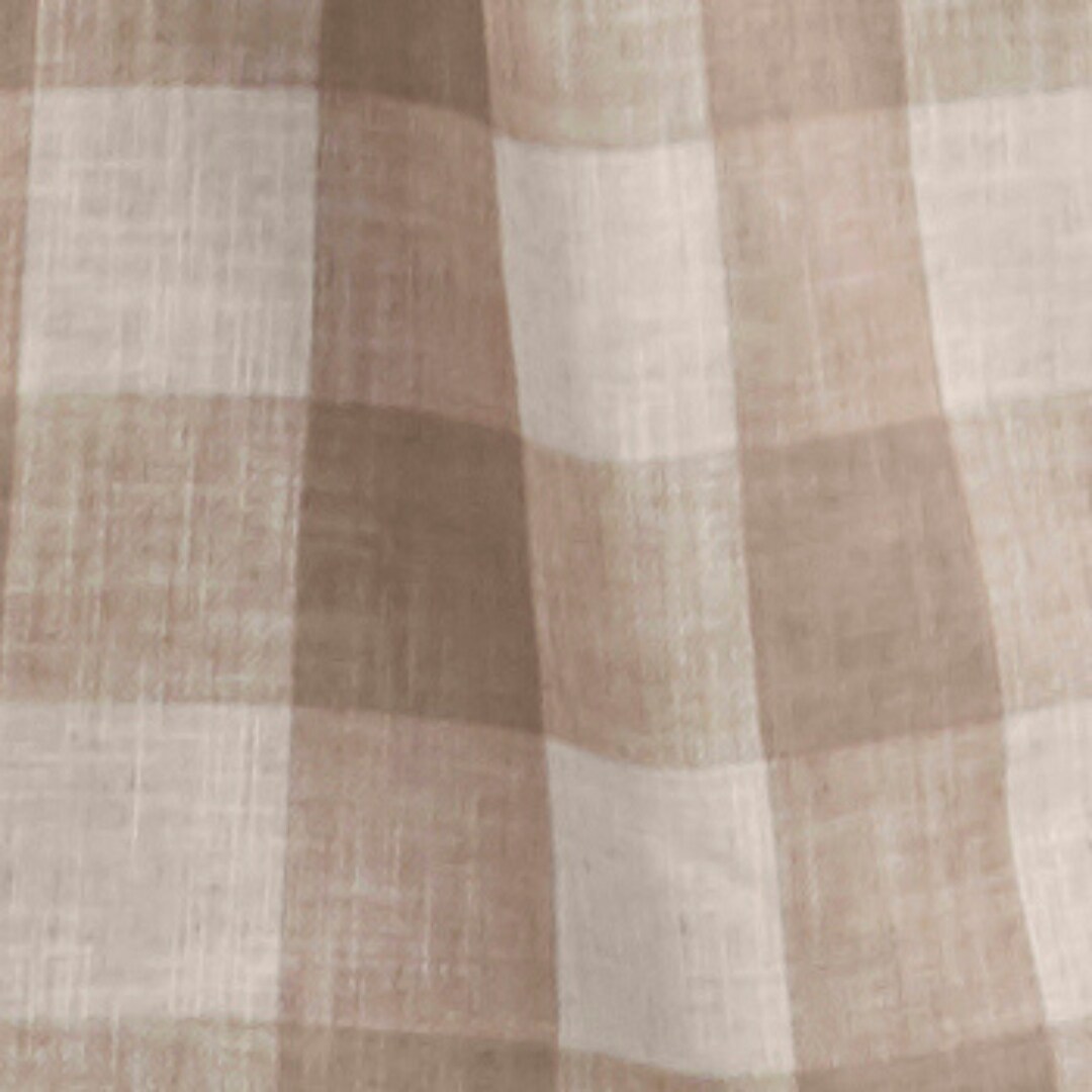 Grainger 52" x 95" Linen Buffalo Check Blackout Curtain Panel