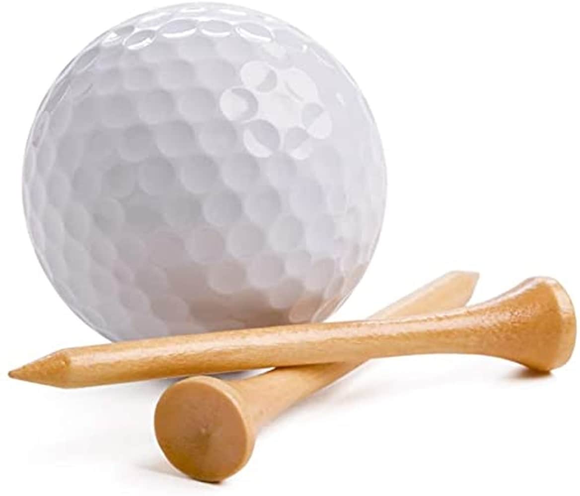 100 Holz-Golf-Tees – 7 Cm, Mit Höhenmarkierungen, Leicht & Langlebig – Für Präzise Abschläge
