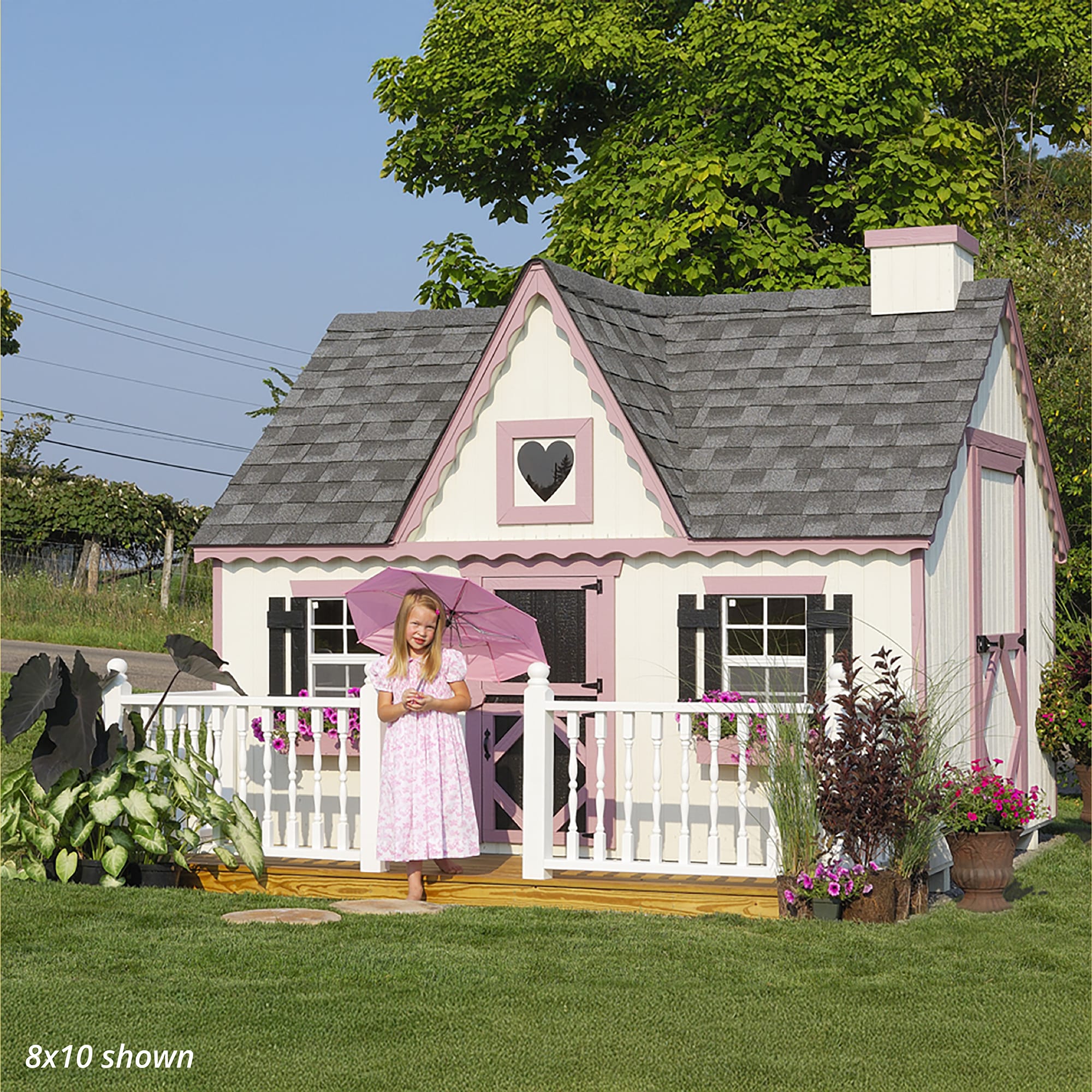 Little Cottage Co 8X10 VP-PNK-FK-LFT playhouses - View #7