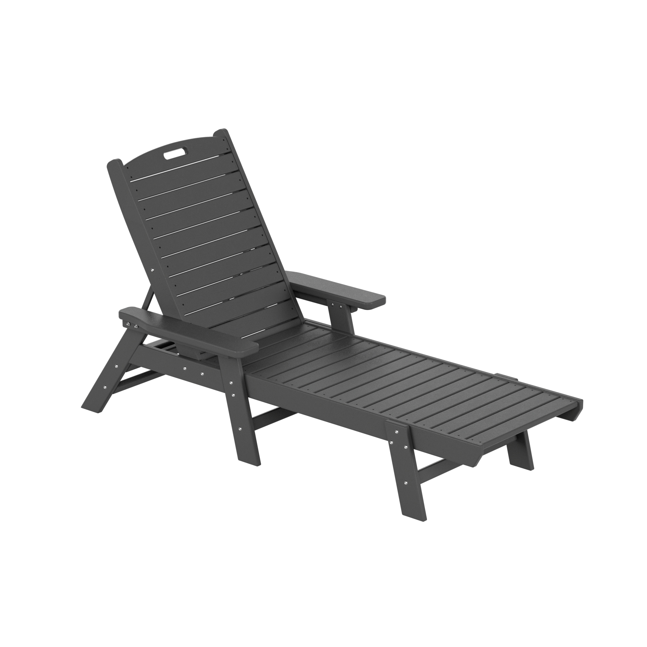 Westin All-Weather Gray HDPE Reclining Beach Chaise Lounger