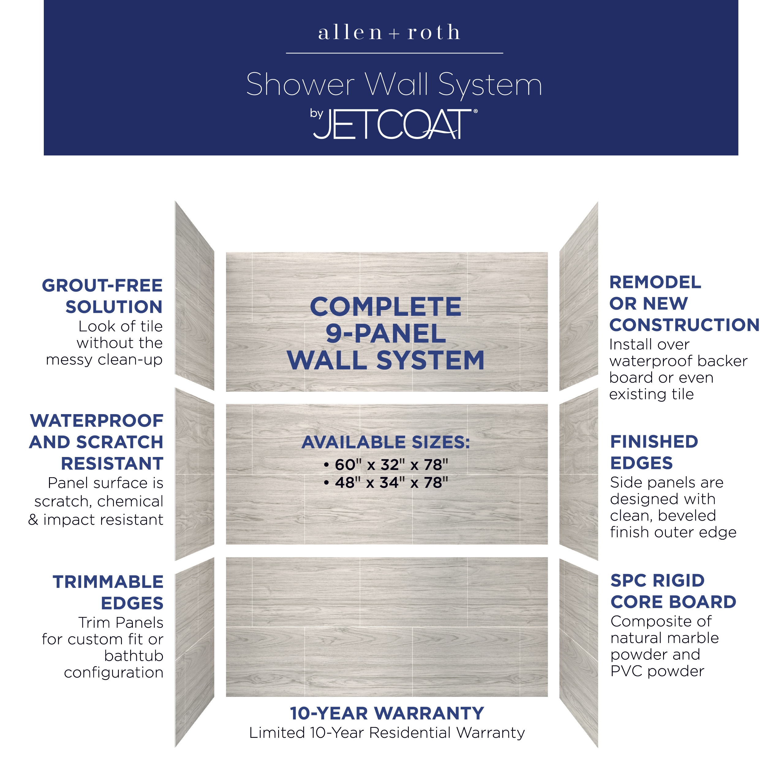 allen + roth SW6032DR Shower-Wall-Surrounds - View #7