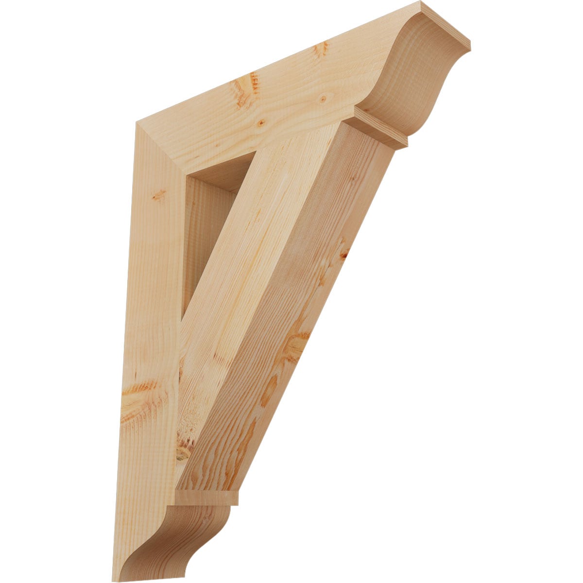 Ekena Millwork BKT06X26X34TRA01SDF Traditional traditional smooth 5-1/2-in x 26-in x 34-in Douglas fir Brown Wood Standard bracket