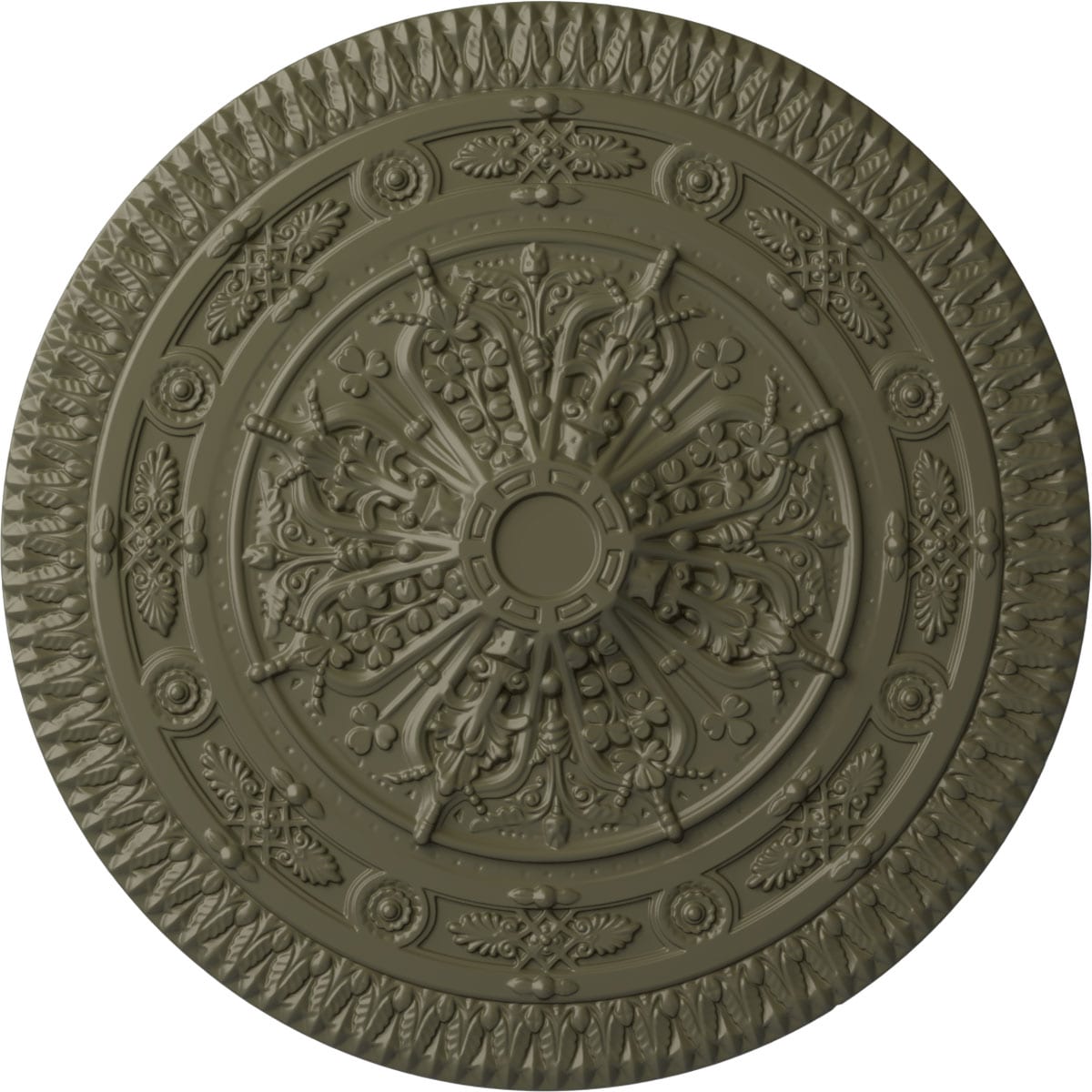 Ekena Millwork CM37NAPTF Naple 37.5-in W x 37.5-in L Painted Turtle Polyurethane Whole Ceiling Medallion