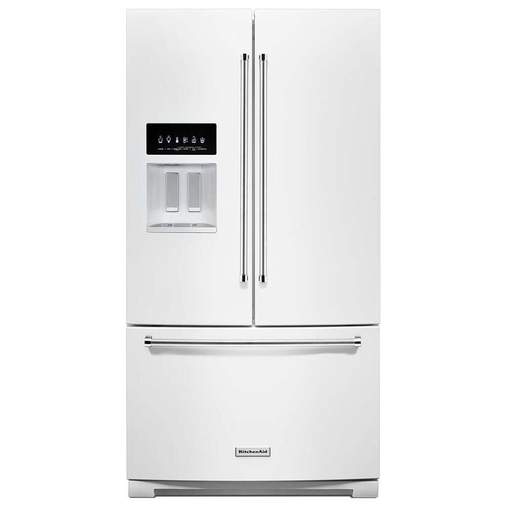 KitchenAid 26.8-cu ft French Door Refrigerator with Ice Maker (White)  ENERGY STAR in the French Door Refrigerators department at