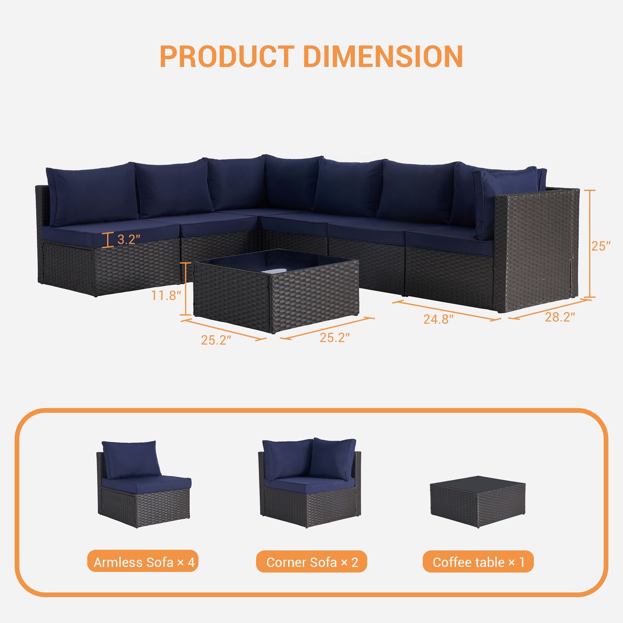 SANSTAR L-WS701-NY-V1 Patio-Conversation-Sets - View #2