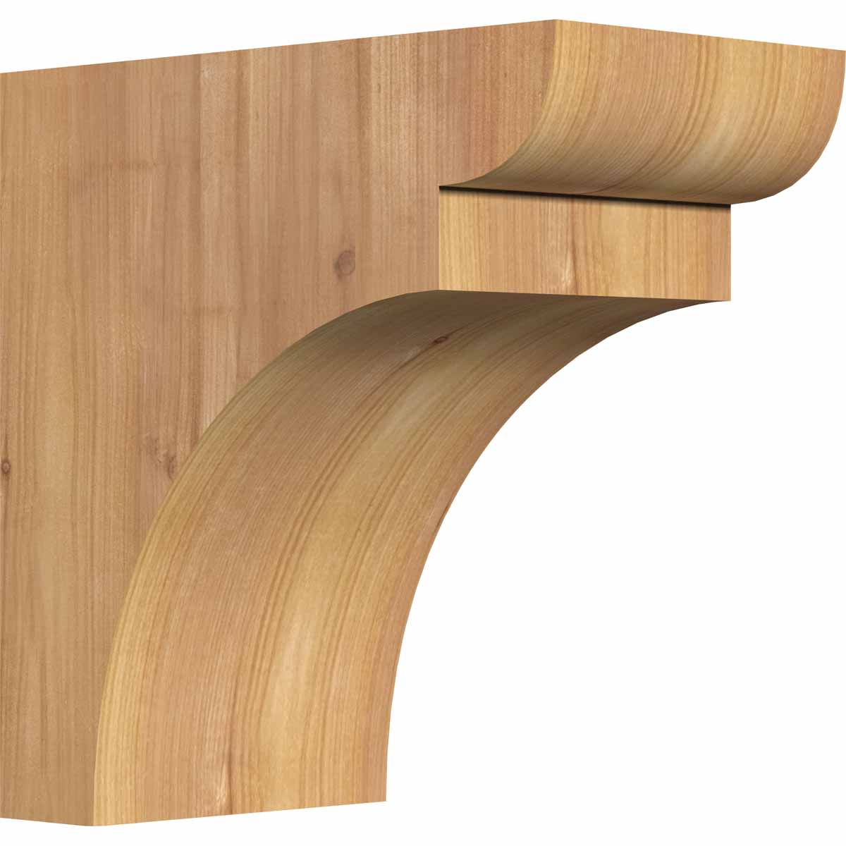 Ekena Millwork COR06X10X10YOR00SWR 5.5-in x 10-in x 10-in Yorktown Unfinished Western red cedar Wood Paintable/Stainable Corbel