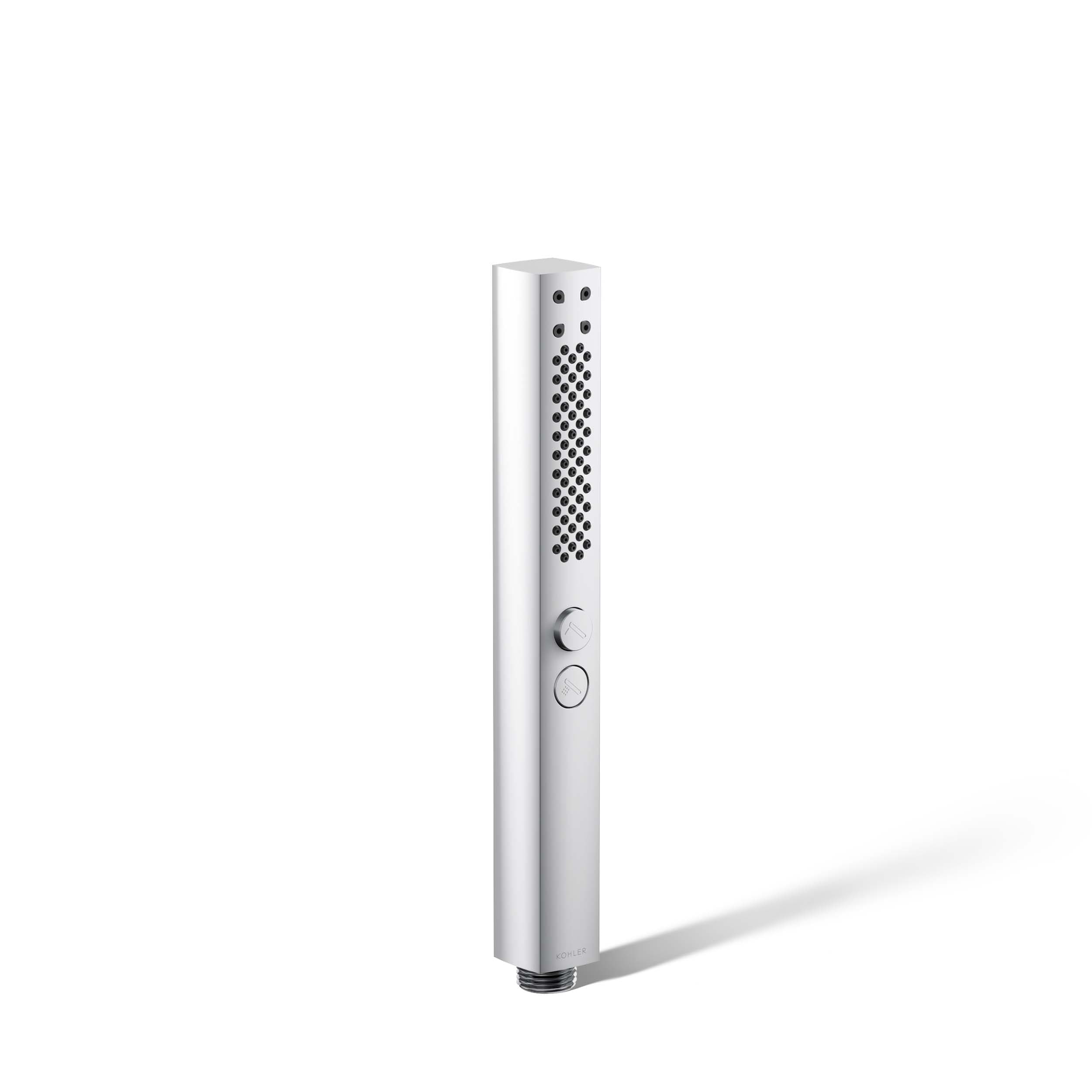KOHLER K-21336-CP Shift+ 2.0 -Spray Polished Chrome 1.1875-in Square Handheld Shower Head 2.5 GPM