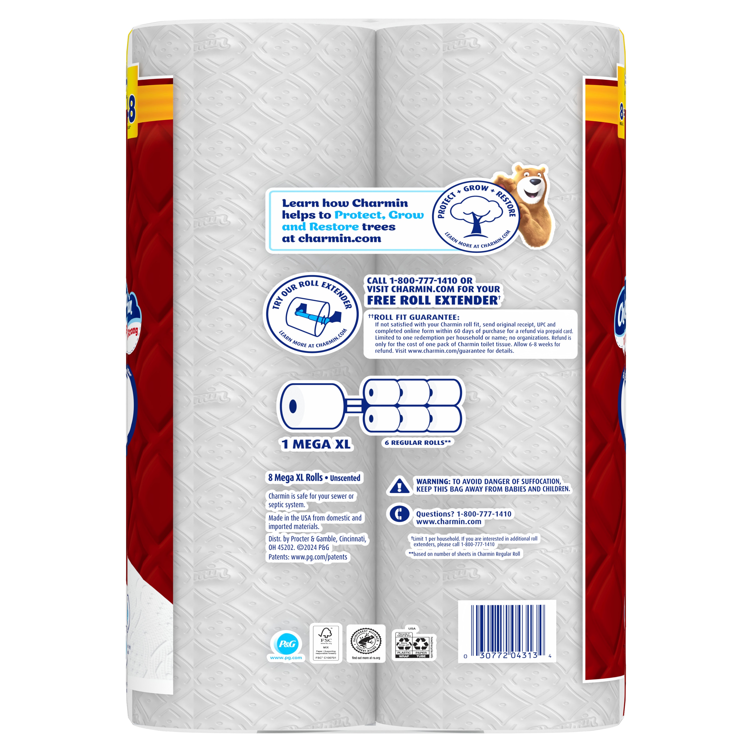 Charmin Mega XL Ultra Strong 8-Pack 2-ply Toilet Paper