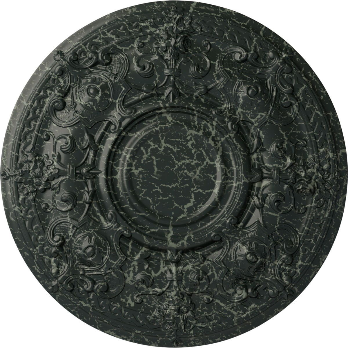 Ekena Millwork CM28OSPTC Oslo 28.125-in W x 28.125-in L Painted Turtle Crackle Polyurethane Ceiling Medallion