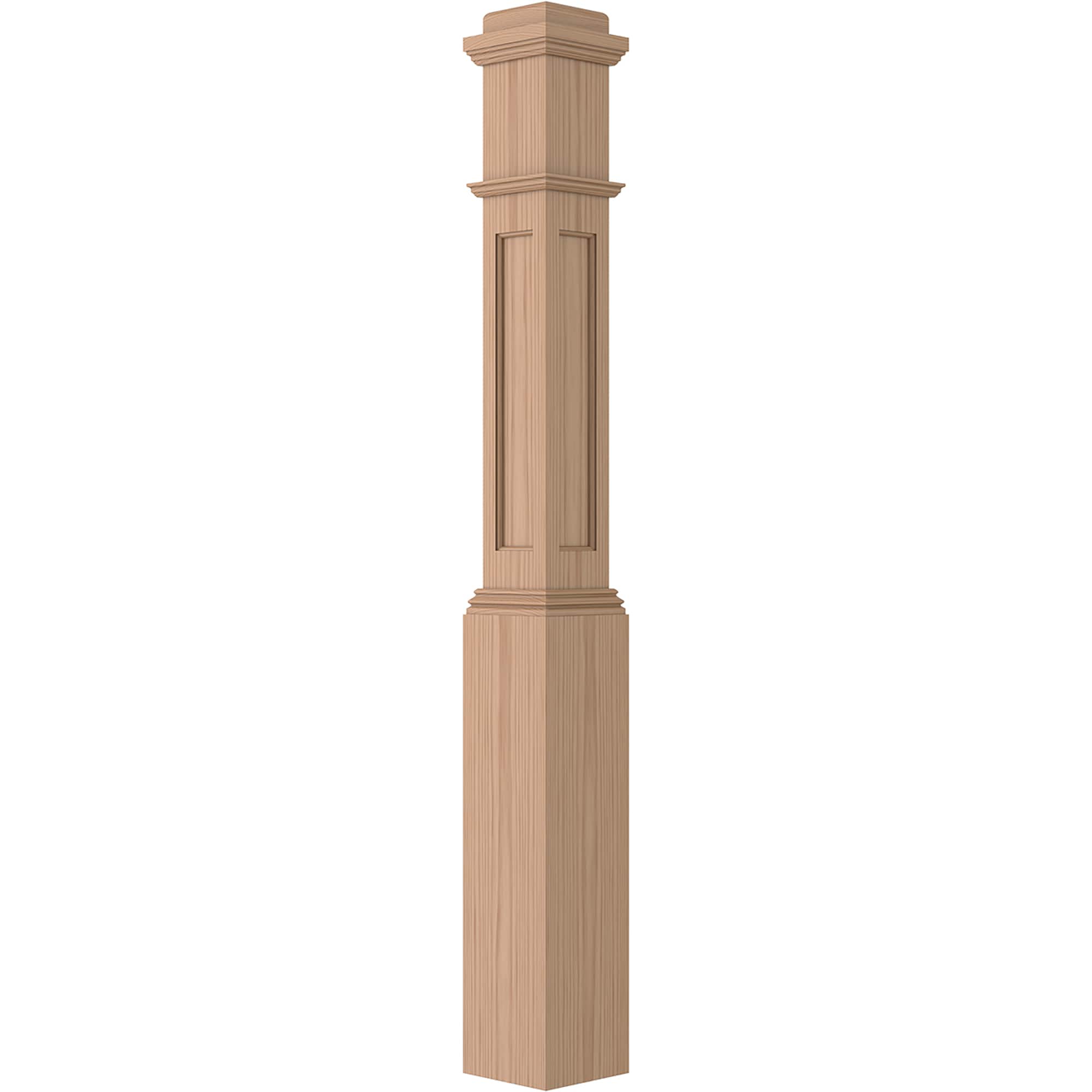 L.J. Smith Stair Systems LJRC-4091-AL 6.25-in x 55-in Unfinished Alder Universal Stair Newel Post