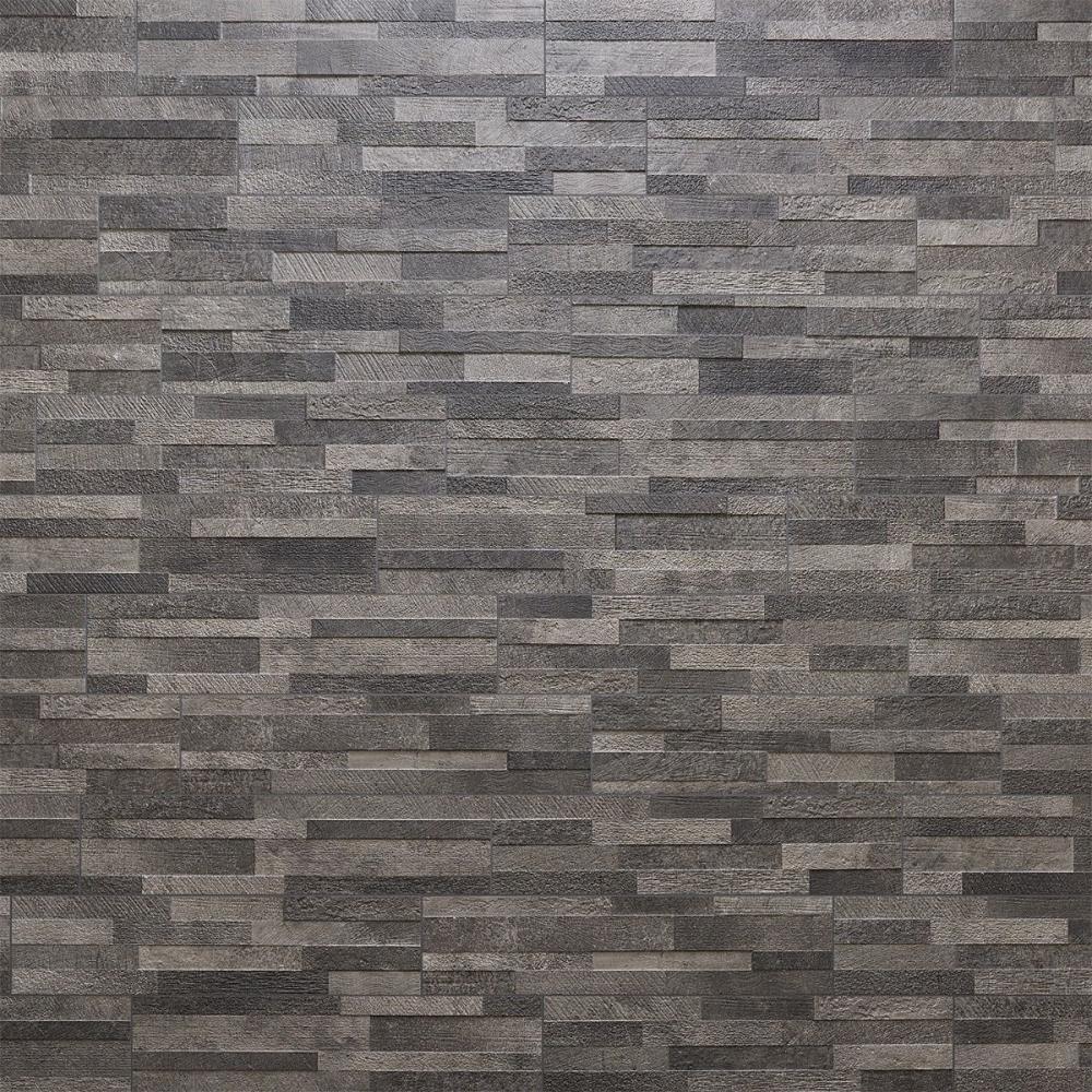 Artmore Tile Ember Dark 6-in x 24-in Matte Porcelain Patterned Wall ...