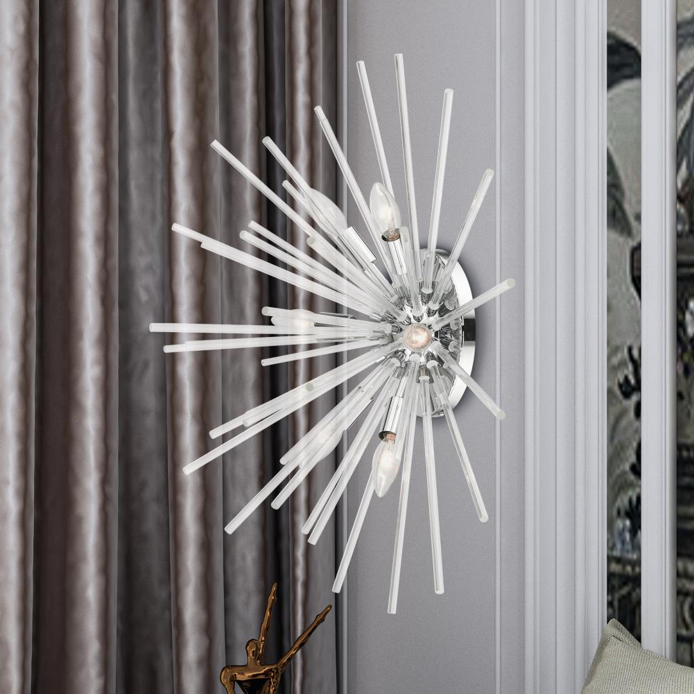 Elysium Crystal Globe 6-Light Polished Chrome LED Flush Mount