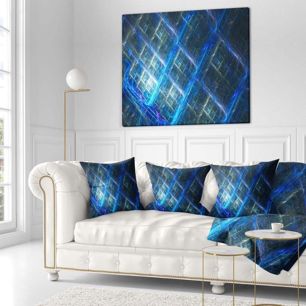 Designart CU15815-18-18 18-in x 18-in Blue Indoor Decorative Pillow