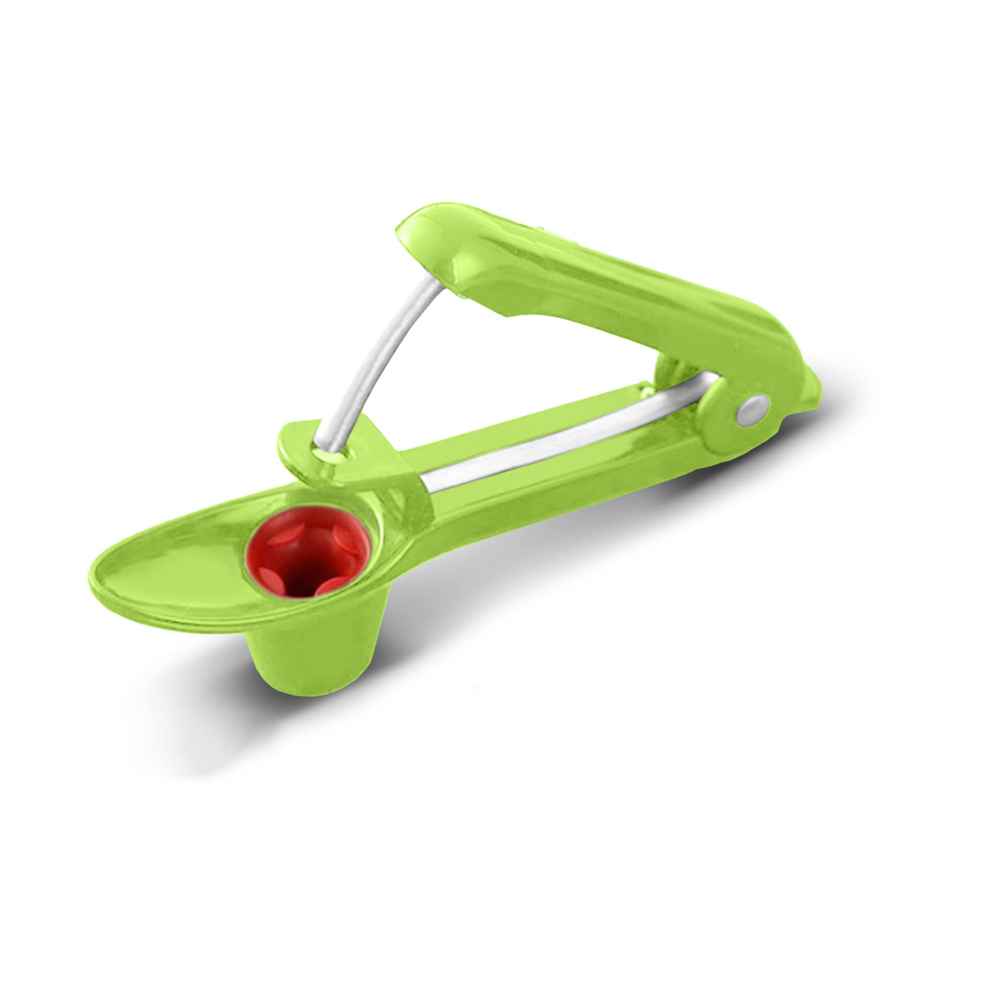 Cheer Collection  One Hand Cherry and Olive Pitter with Silicone Holder for Fast Mess Free Prep