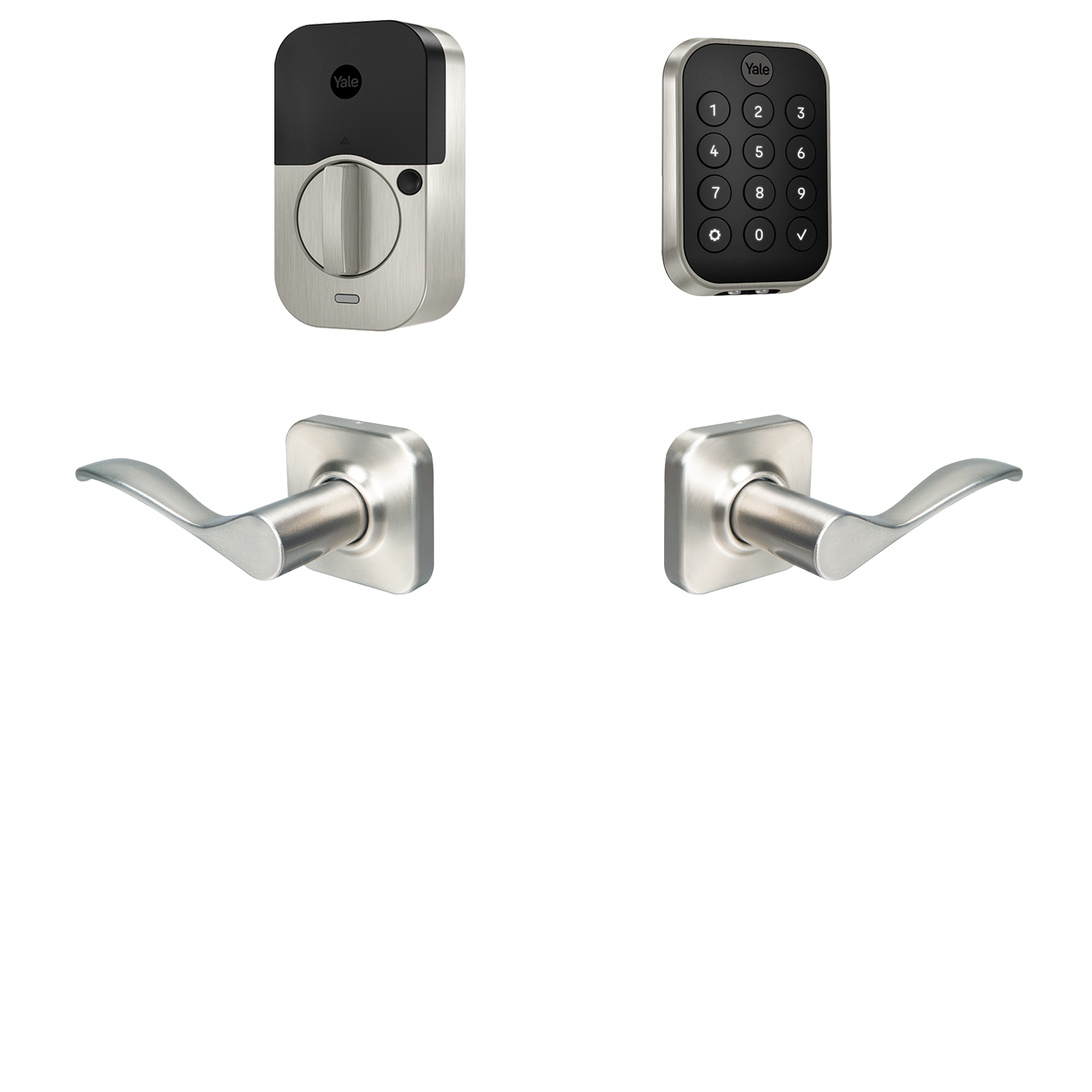 Yale Assure Lock 2 Norwood Bundle Satin Nickel Smart Lock Electronic Deadbolt and Handleset with Wifi Bluetooth Keypad B-YRD430-BLE-NW-619 Sansujyuku sansujyuku.com