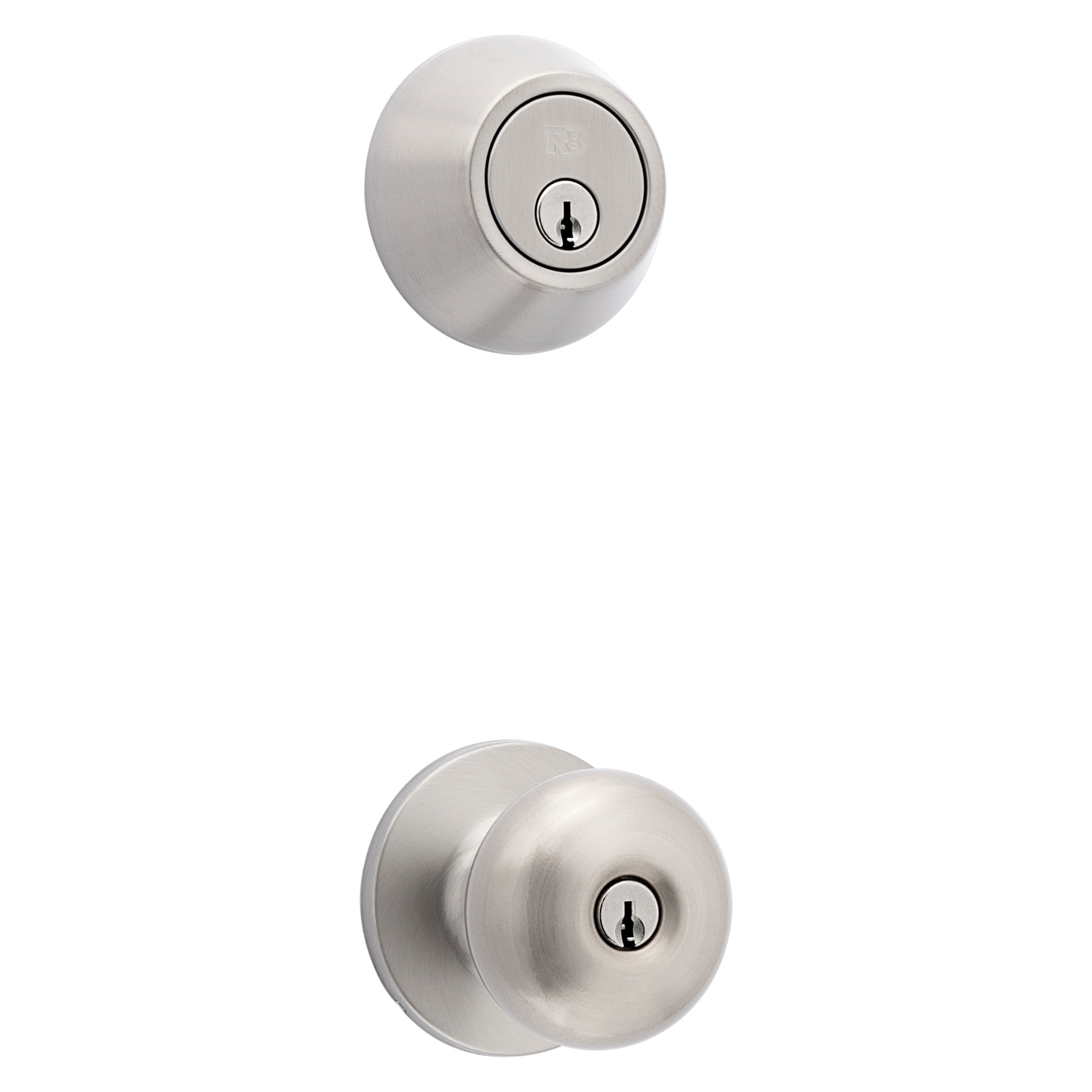 RELIABILT Baron Satin Nickel Interior Bed/Bath Privacy Door Knob