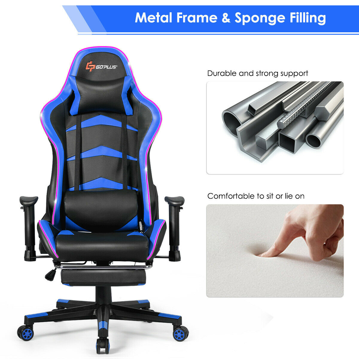 Goplus led gaming online chair