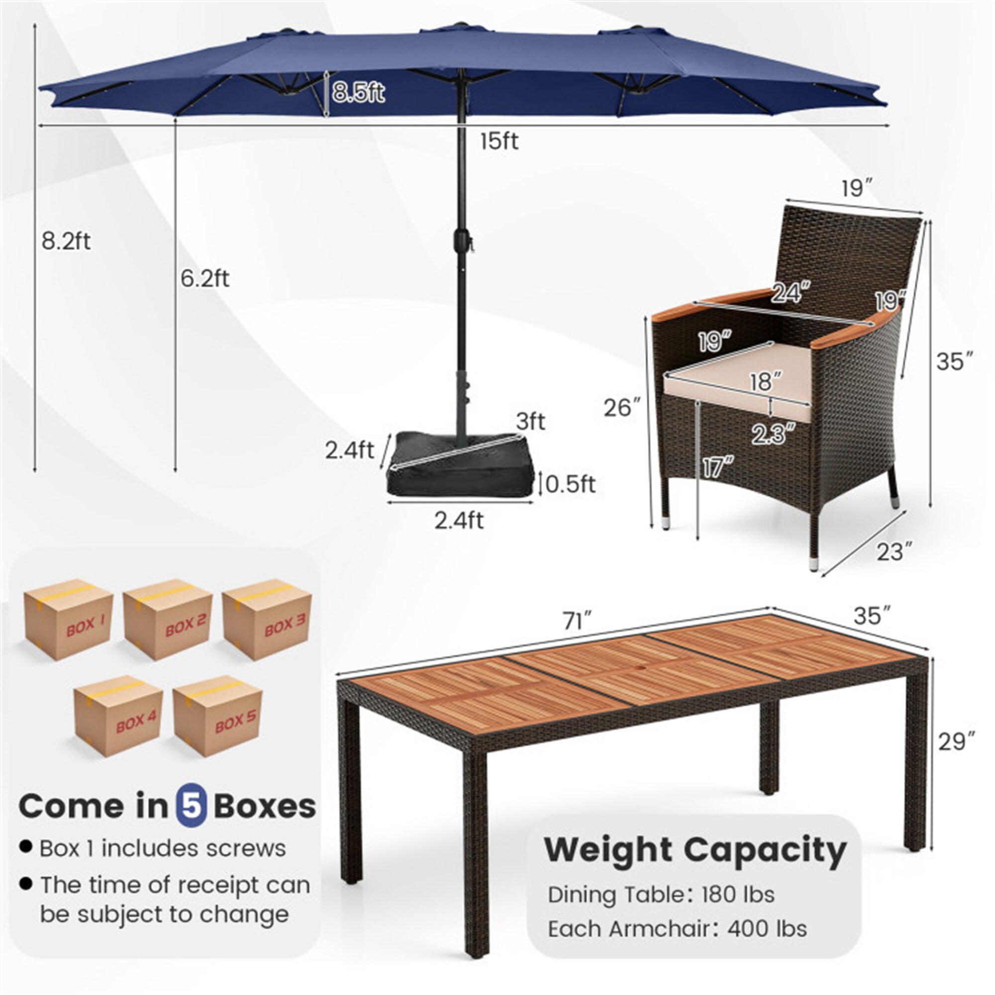 BABOOM BOM-7AAAORUST Patio-Dining-Sets - View #6