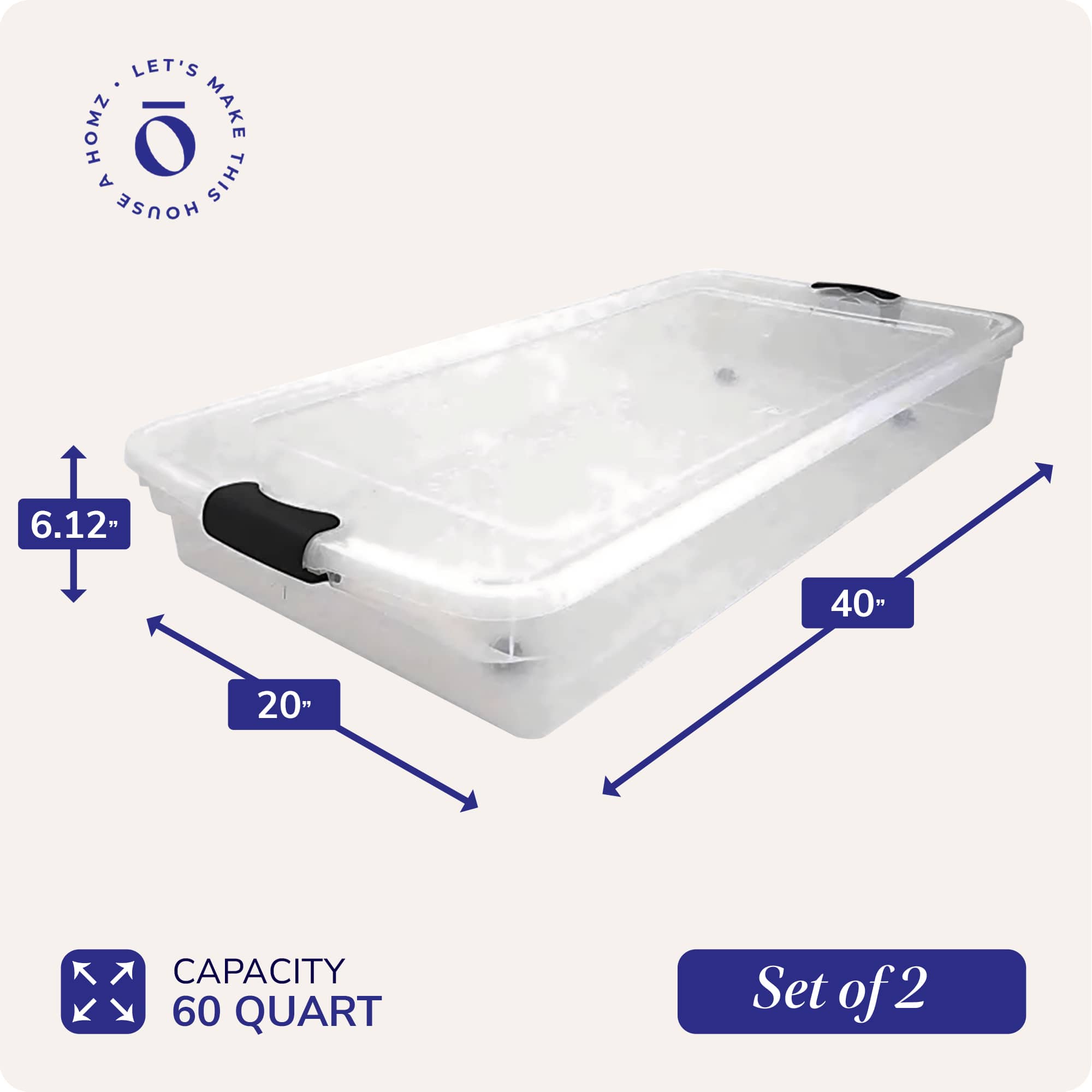Homz Products 314617 Plastic-Storage-Totes - View #4