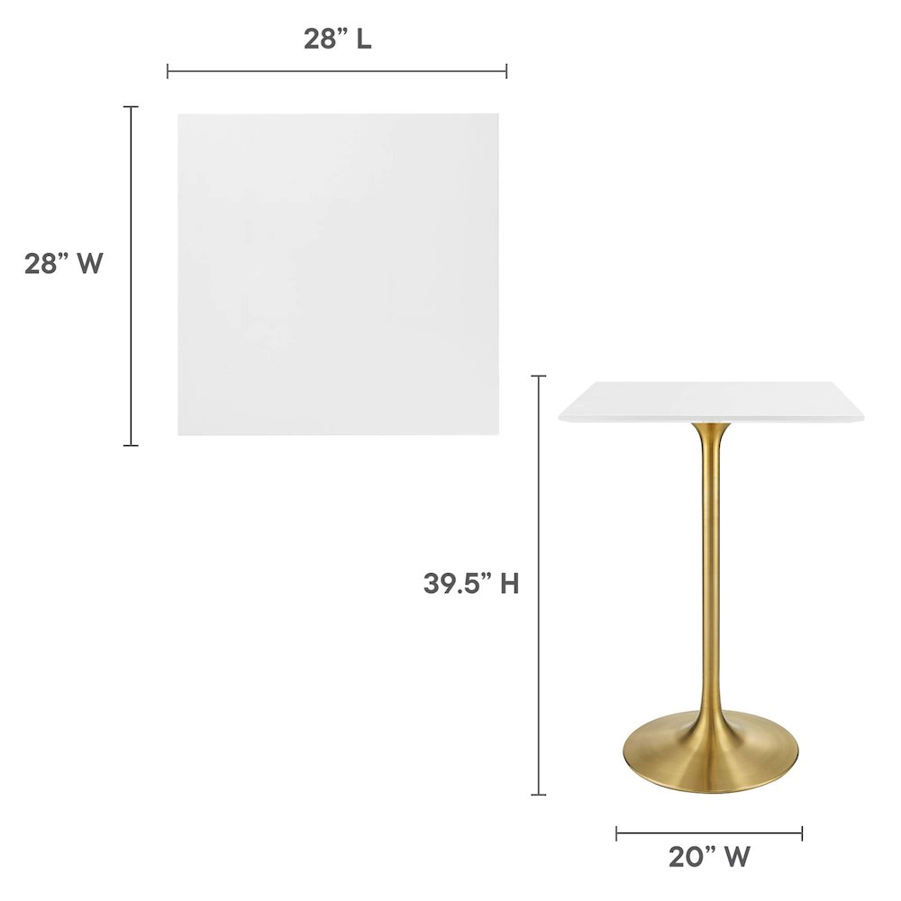 Modway EEI-3263-GLD-WHI Dining-Tables - View #3