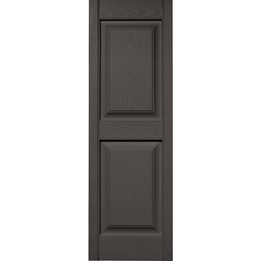 Vantage V4711447018 14.875-in W x 46.75-in H Charcoal Raised panel Exterior Shutters ( 1 -Pack )