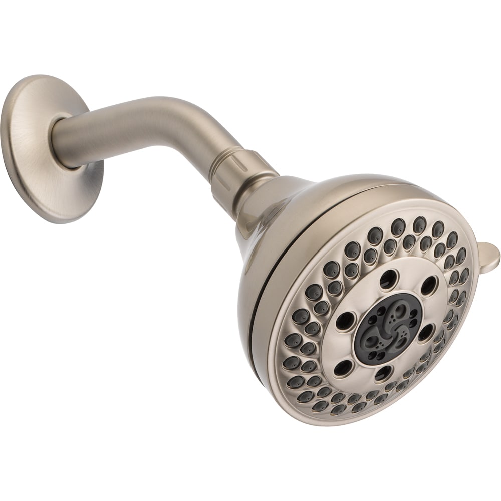 Delta H2Okinetic Brushed Nickel-Spray Shower Head 2-GPM (7.6-LPM) in ...