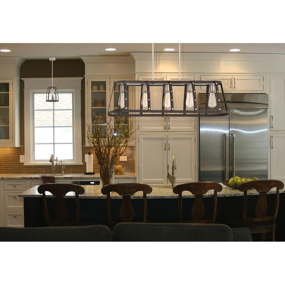 Designers Fountain Presidio Rustique Industrial Linear Kitchen Island Light