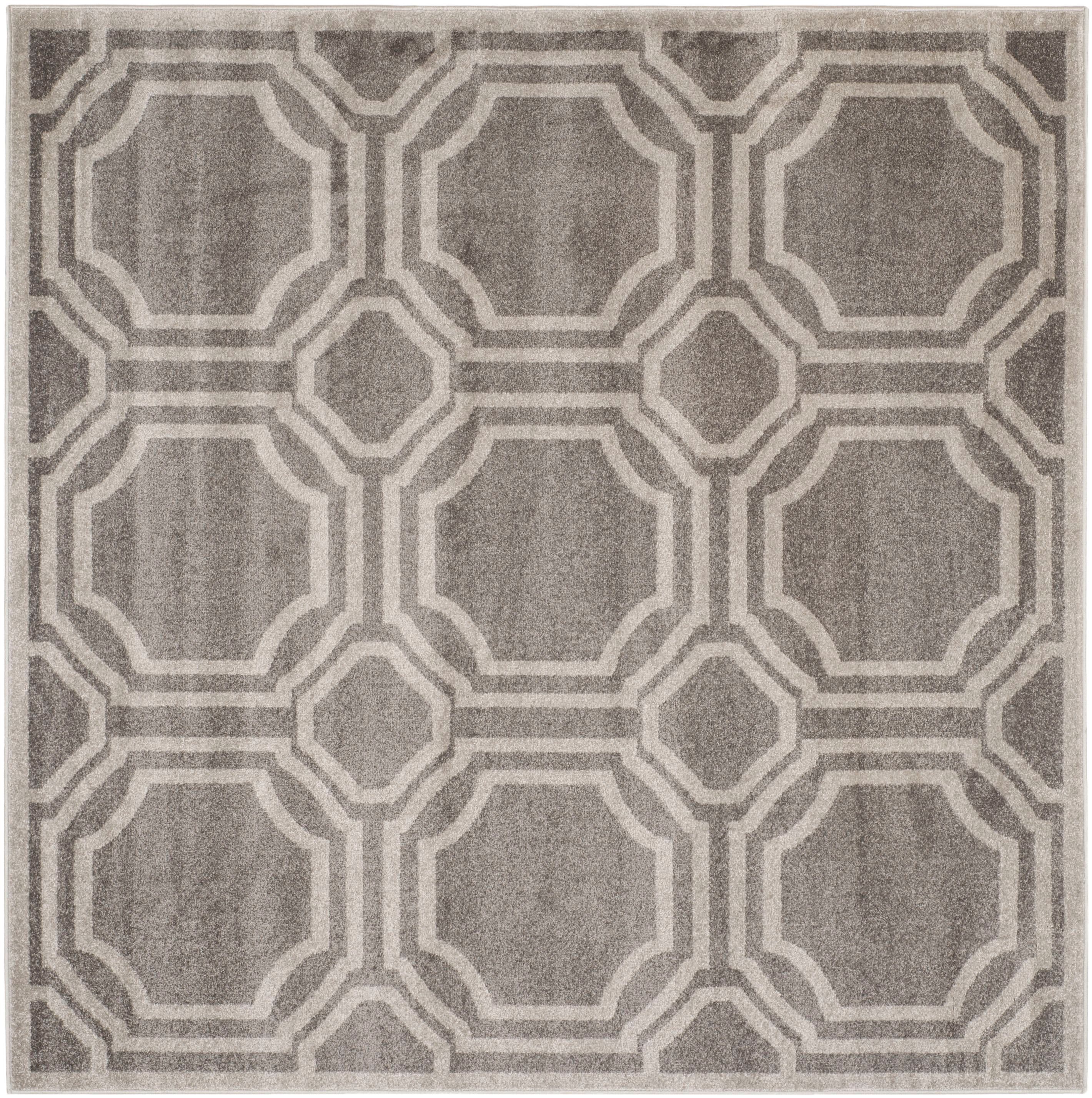 Safavieh AMT411C-7SQ Amherst Mosaic 7 x 7 (ft) Loomed Synthetic Gray/Light Gray Square Indoor Geometric Area rug