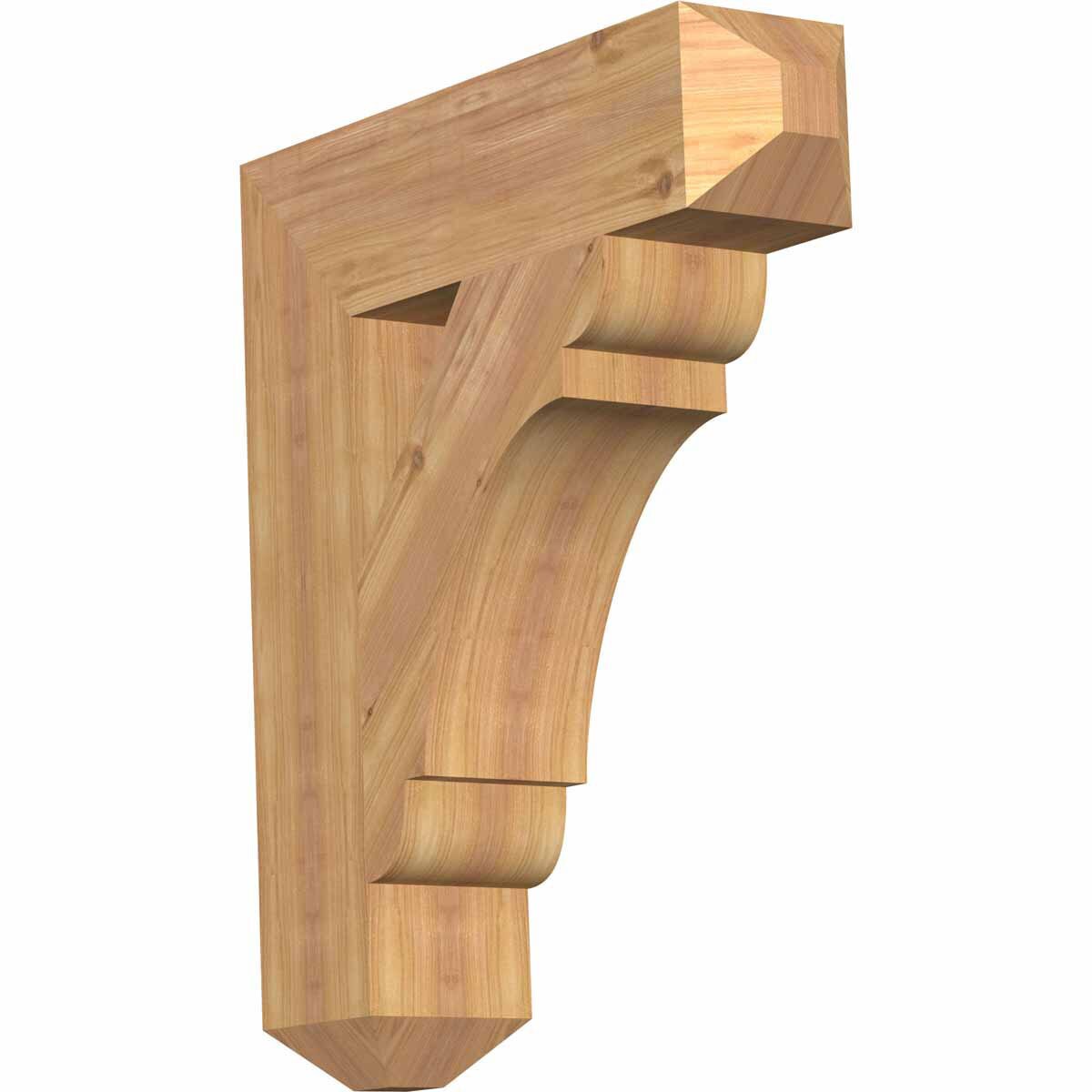 Ekena Millwork BKT06X24X28OLY04SWR Olympic craftsman smooth 5-1/2-in x 24-in x 28-in Western red cedar Brown Wood Standard bracket