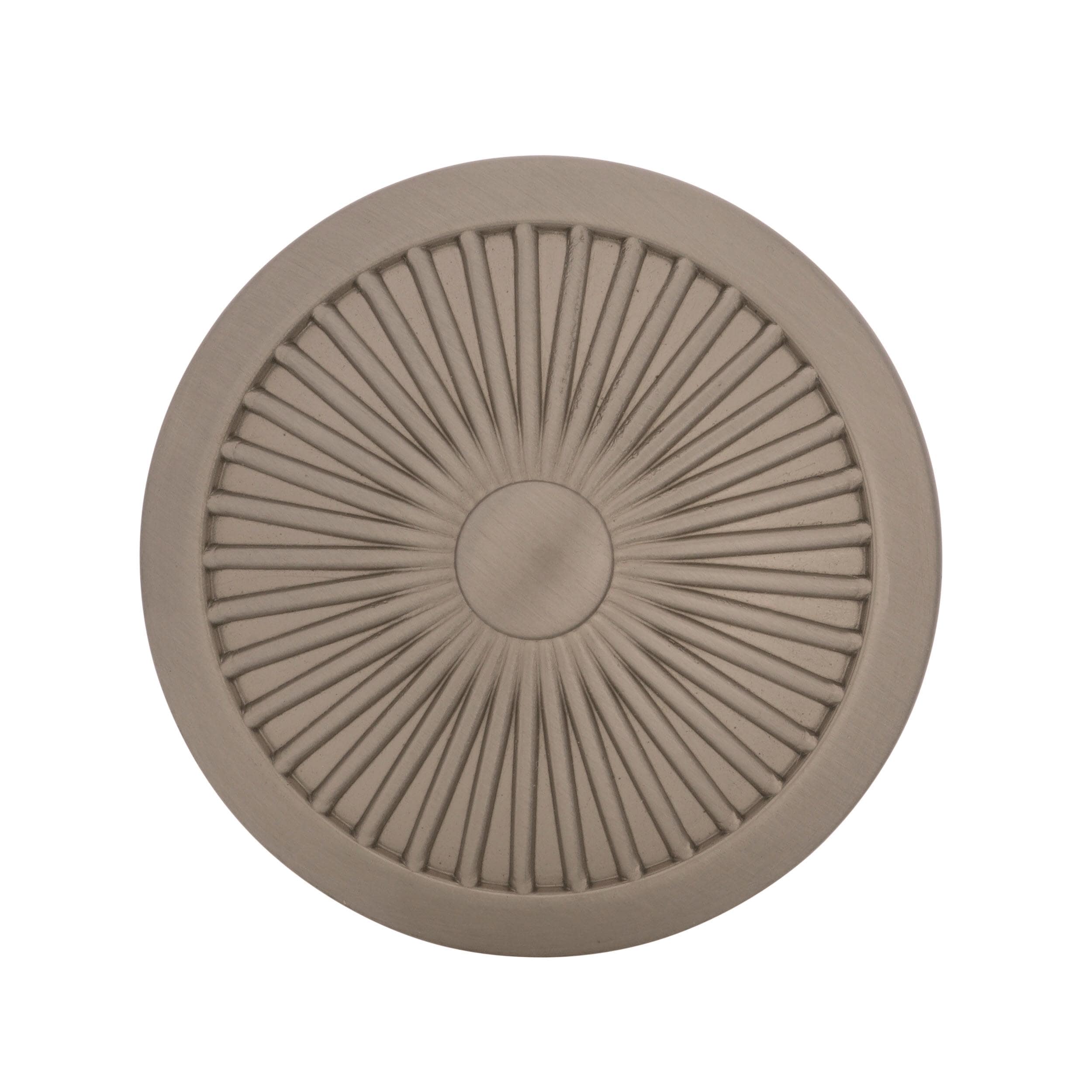 Satin Nickel Round Cabinet Knob with Mounting Hardware