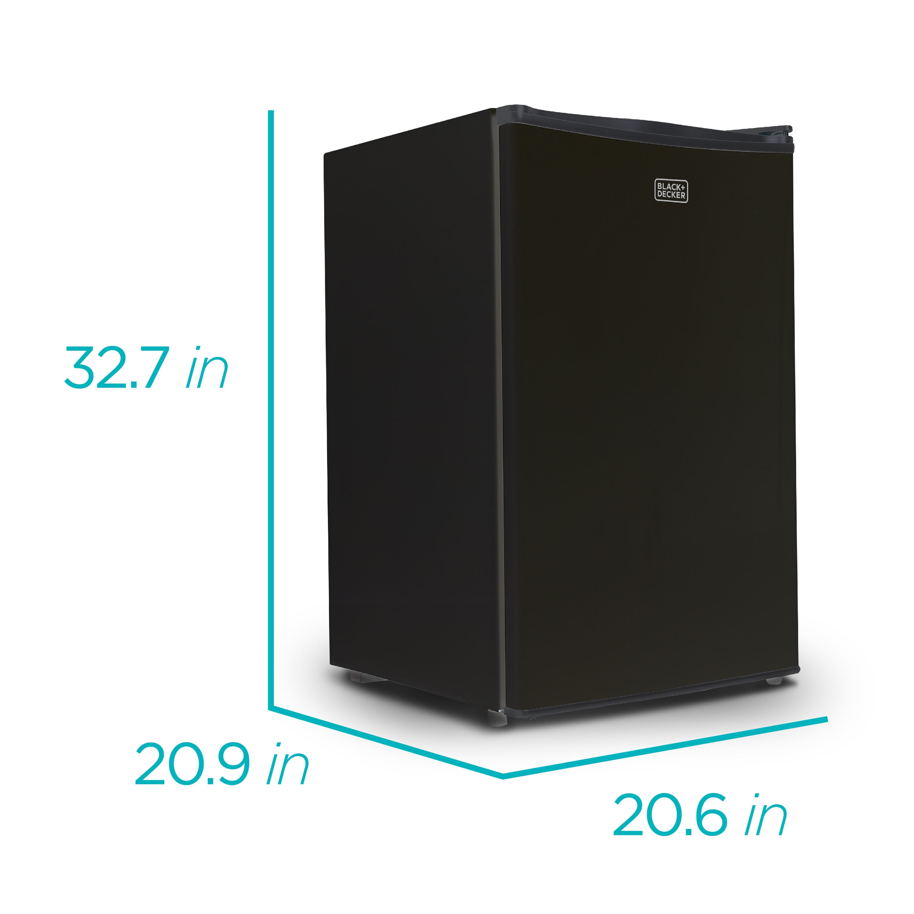 BLACK+DECKER BCRK25B Compact Refrigerator Energy Star Single Door Mini  Fridge with Freezer, 2.5 Cubic Feet, Black 