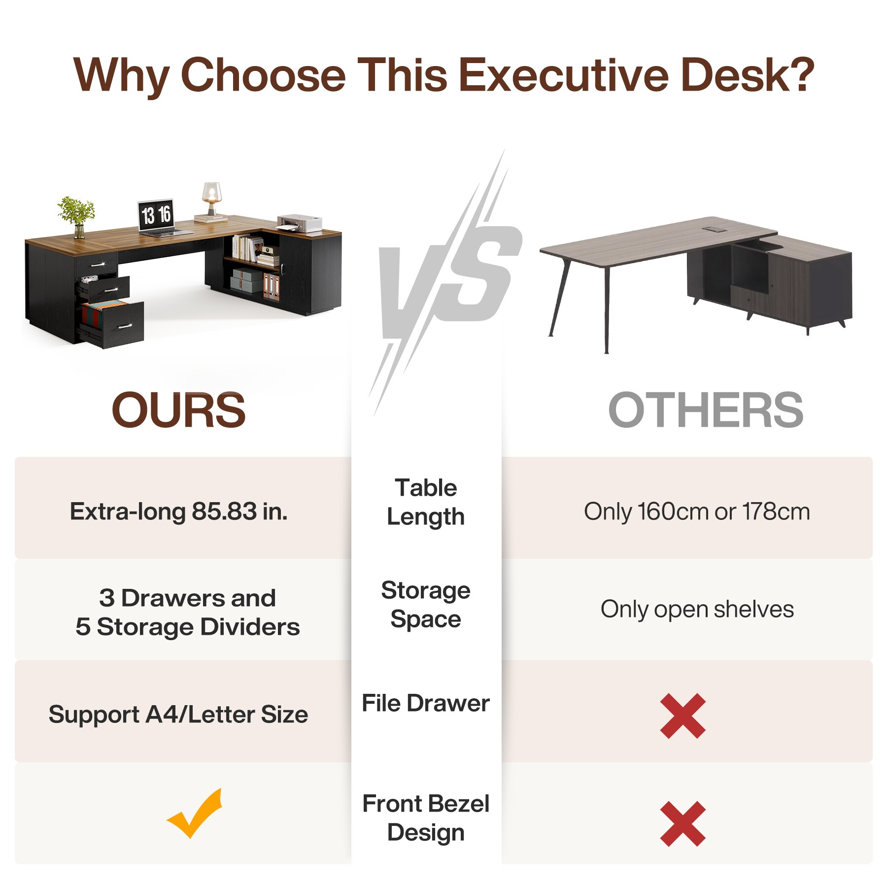 Tribesigns LWFD-HL0218 Office-Tables - View #4