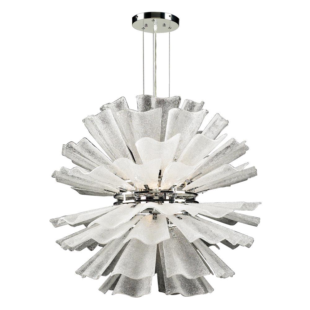 PLC Lighting 82336 PC 1-Light Polished Chrome Transitional Dry Rated Chandelier