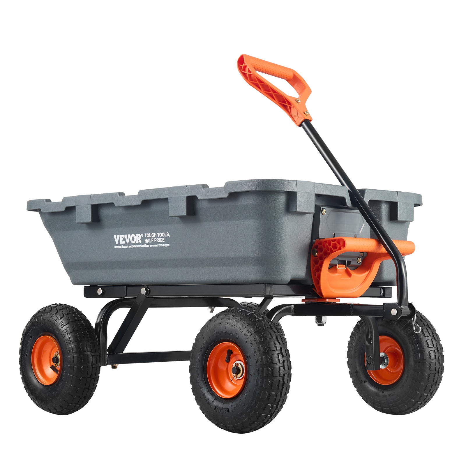 VEVOR SLZXTC800B00XSY7GV0 3.28-cu ft Poly Yard Cart