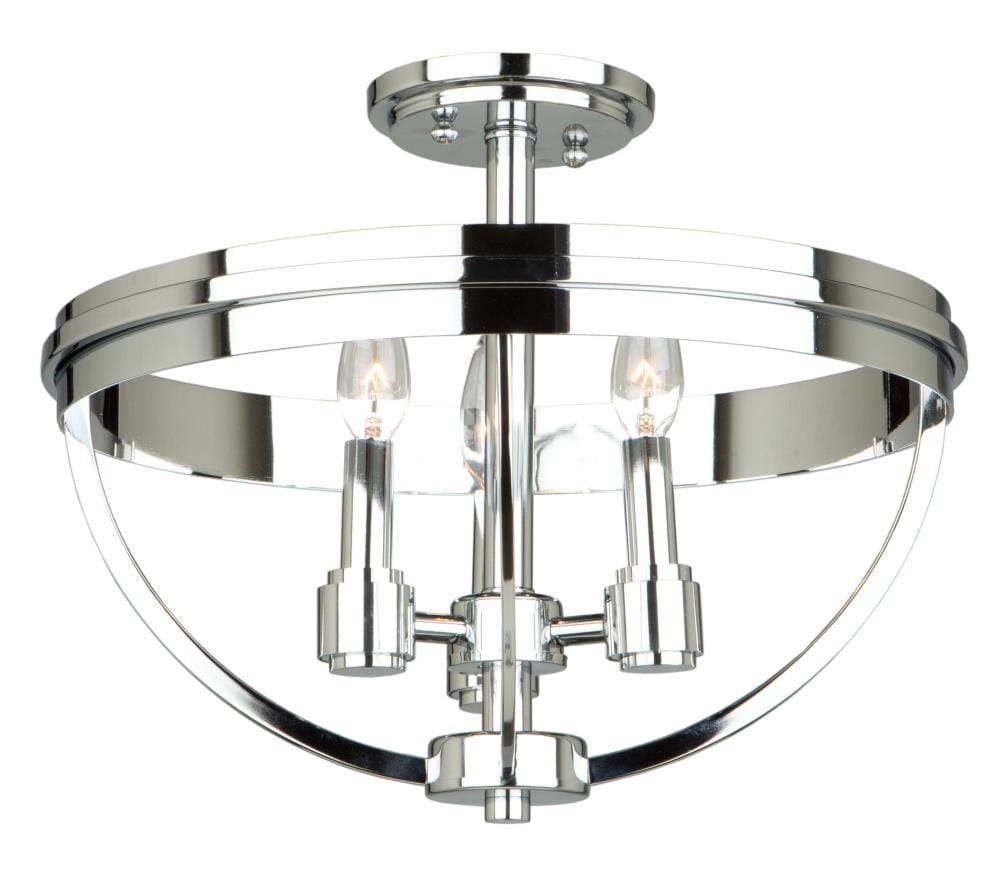 ARTCRAFT AC10693CH Roxbury 3-Light Chrome Semi mount light